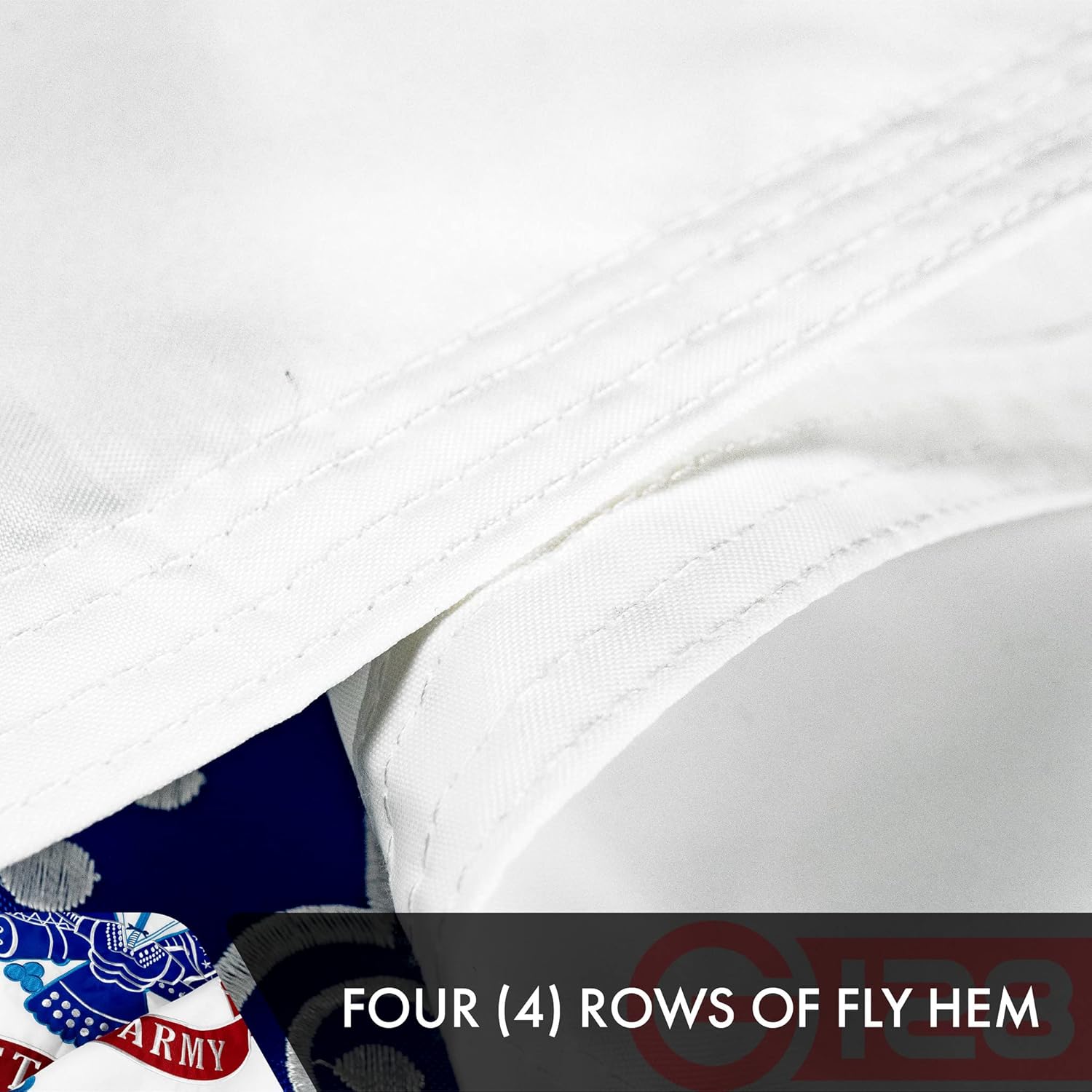 G128 US Army Flag | 2x3 Ft | Double ToughWeave Series Double Sided Embroidered 210D Polyester | Military Flag, Embroidered Design, Indoor/Outdoor, Brass Grommets, Heavy Duty, 3-ply