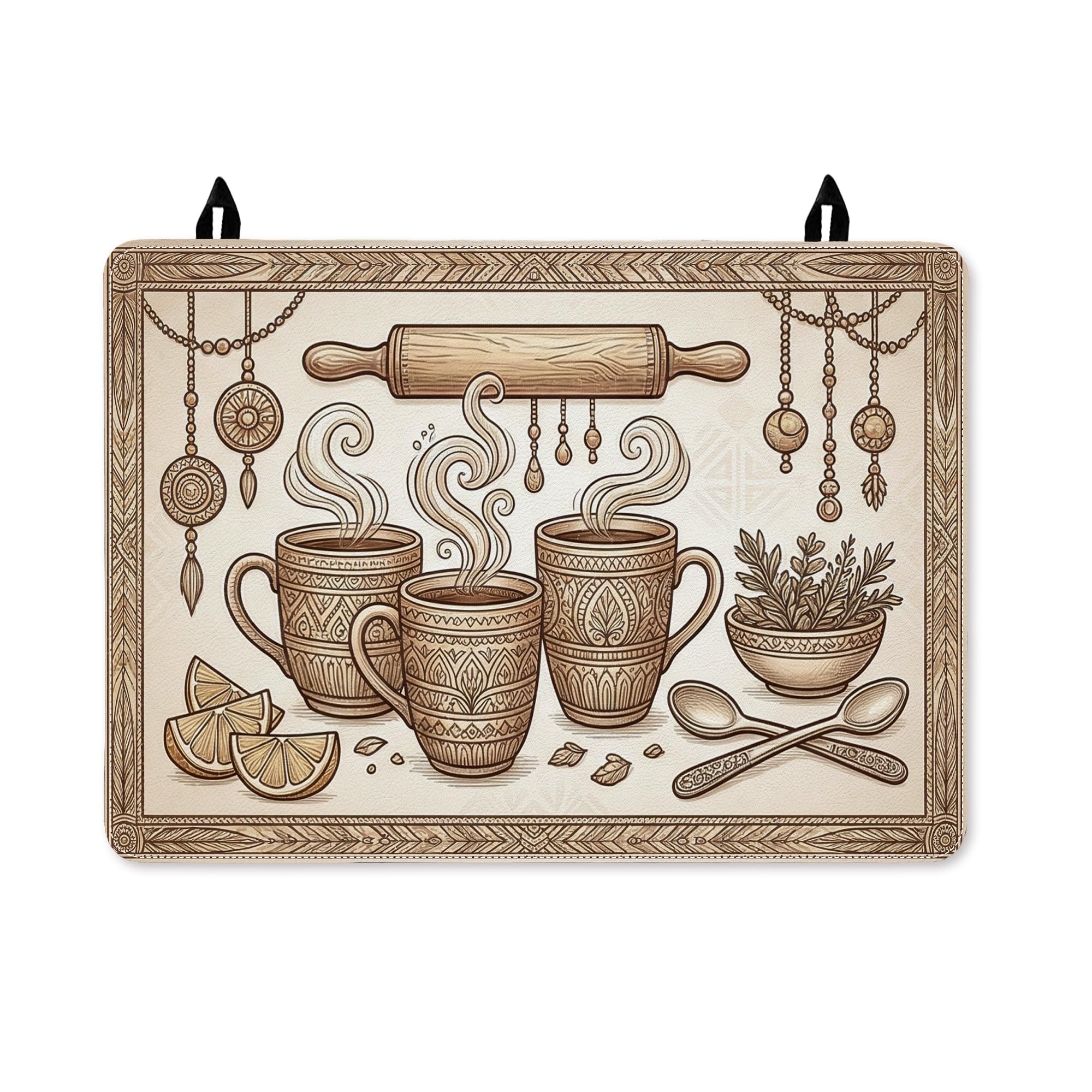 Housse pour cuisinière électrique : décorations festives de cuisine au style bohème