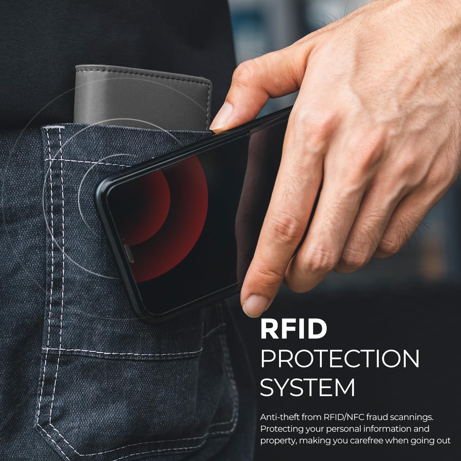 VULKIT Mens Wallet for AirTag Pop Up Wallet RFID Blocking Top Grain Leather Wallet for Cash & Credit Cards Minimalist Wallet for Mens (Airtag NOT Included) - Image 6