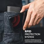 VULKIT Portefeuille pour hommes AirTag Déploiement du portefeuille RFID Portefeuille en cuir de blocage pour les espèces & Cartes de crédit Cadeau minimaliste pour hommes (Airtag NOT Incluant)