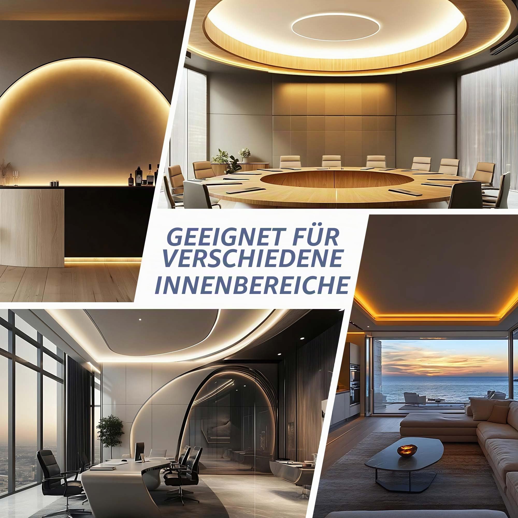 LED Profil flexibel 2m × 10 – Biegbares Aluminiumprofil Trockenbau Unterputz Profil Fliesenprofil Einbauprofil Kanal Schiene für Decke & Wand, Flexibles LED Aluprofil für Gipskarton und Fliesen