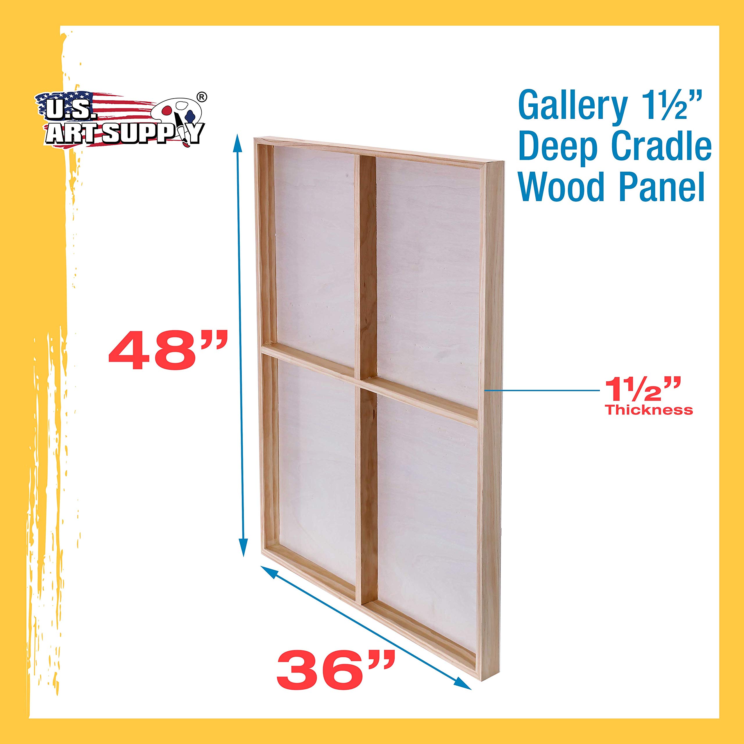 U.S. Art Supply 36" x 48" Birch Wood Paint Pouring Panel Boards