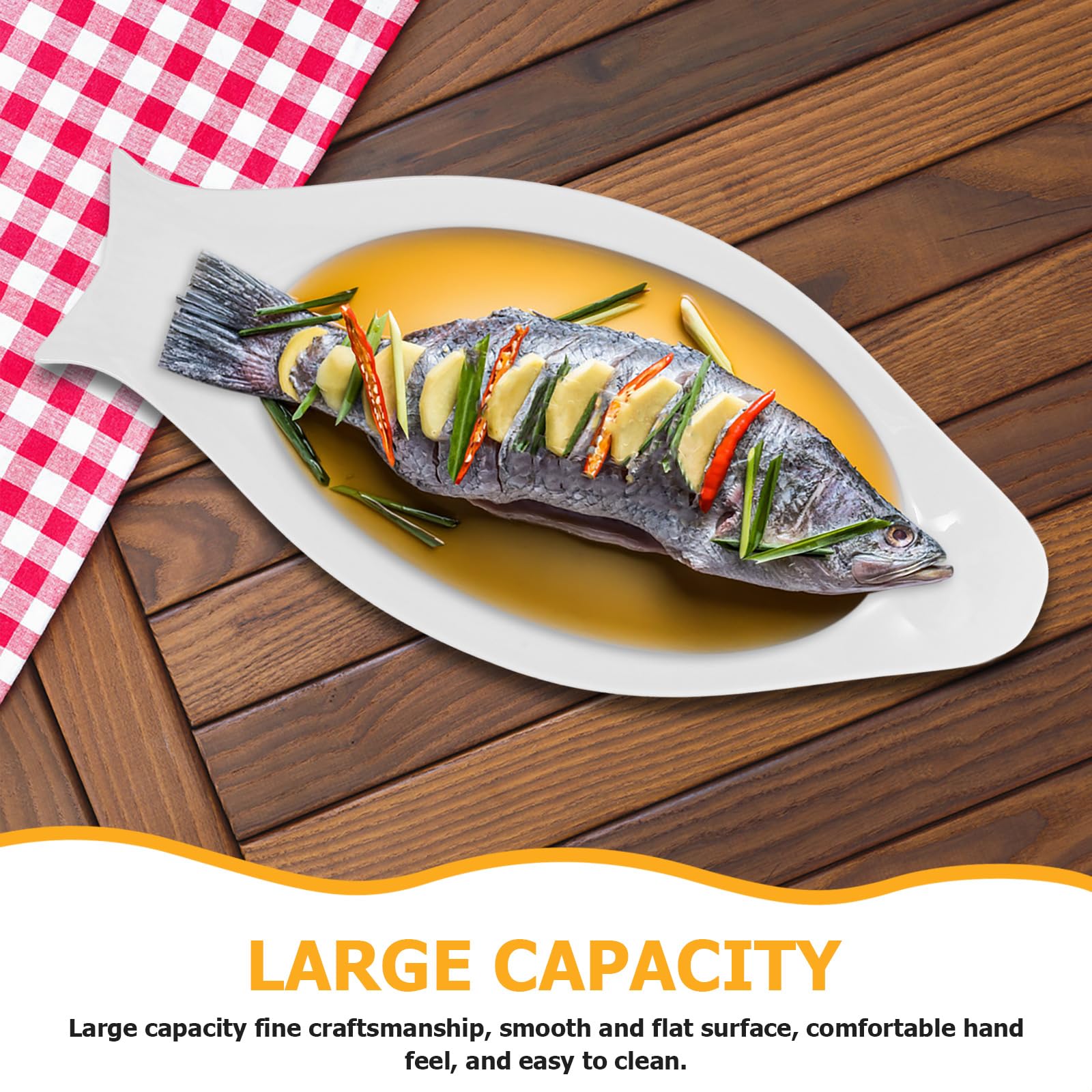 1 Pc Plato De Pescado Al Vapor Comida De Cerámica Bandeja De Comida De Porcelana Platos De Ensalada De Frutas Plato De Pasta Para La Cena Estilo Japones Platillo De Pescado