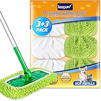 Vista 12 de KEEPOW Almohadillas de microfibra reutilizables compatibles con trapeador Swiffer Sweeper, paños de barrido en seco, repuestos de paño de trapeado