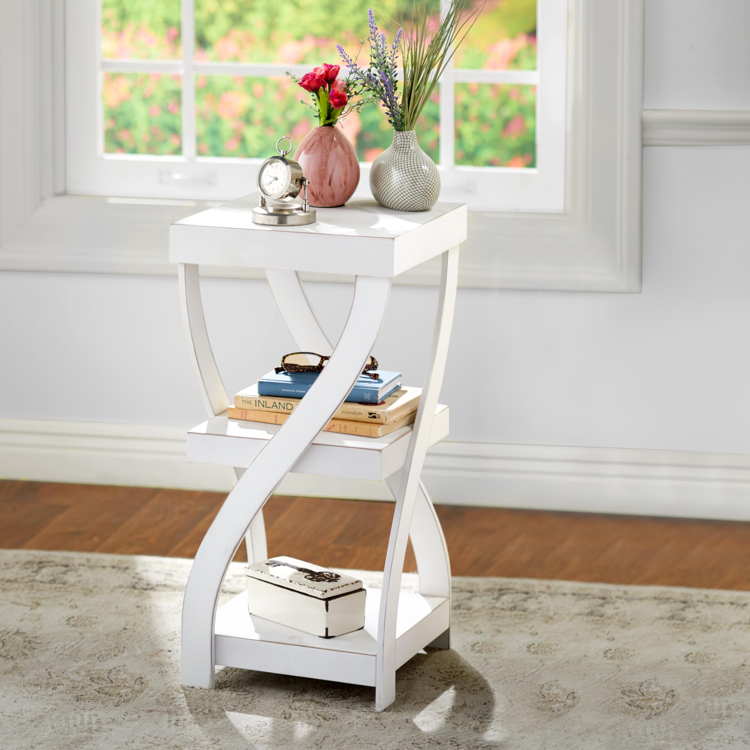 Amazon｜ツイストサイドテーブル モダンアクセントテーブル