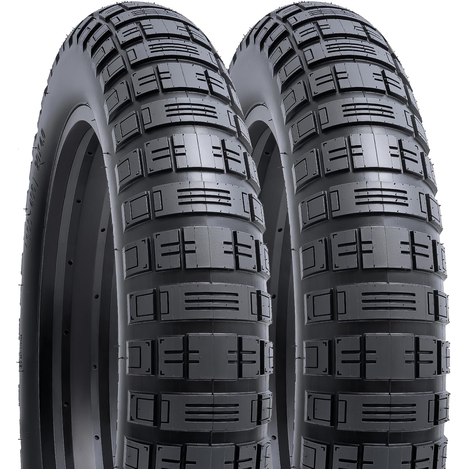 YunSCM 2PCS Foldable 20 Inch Bike Tyres 20x4.0 Tire 100-406 Compatible with 20x4.0 20X4 E-Bike, Road bikes, city bikes Bicycle Bike Tyre