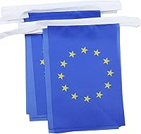 Vista 178 de Guatemala 19.7 ft BUNTING Flag 20 banderas 9'' x 6'' - Banderas de cuerda guatemalteca 5.9 x 8.3 in - AZ FLAG