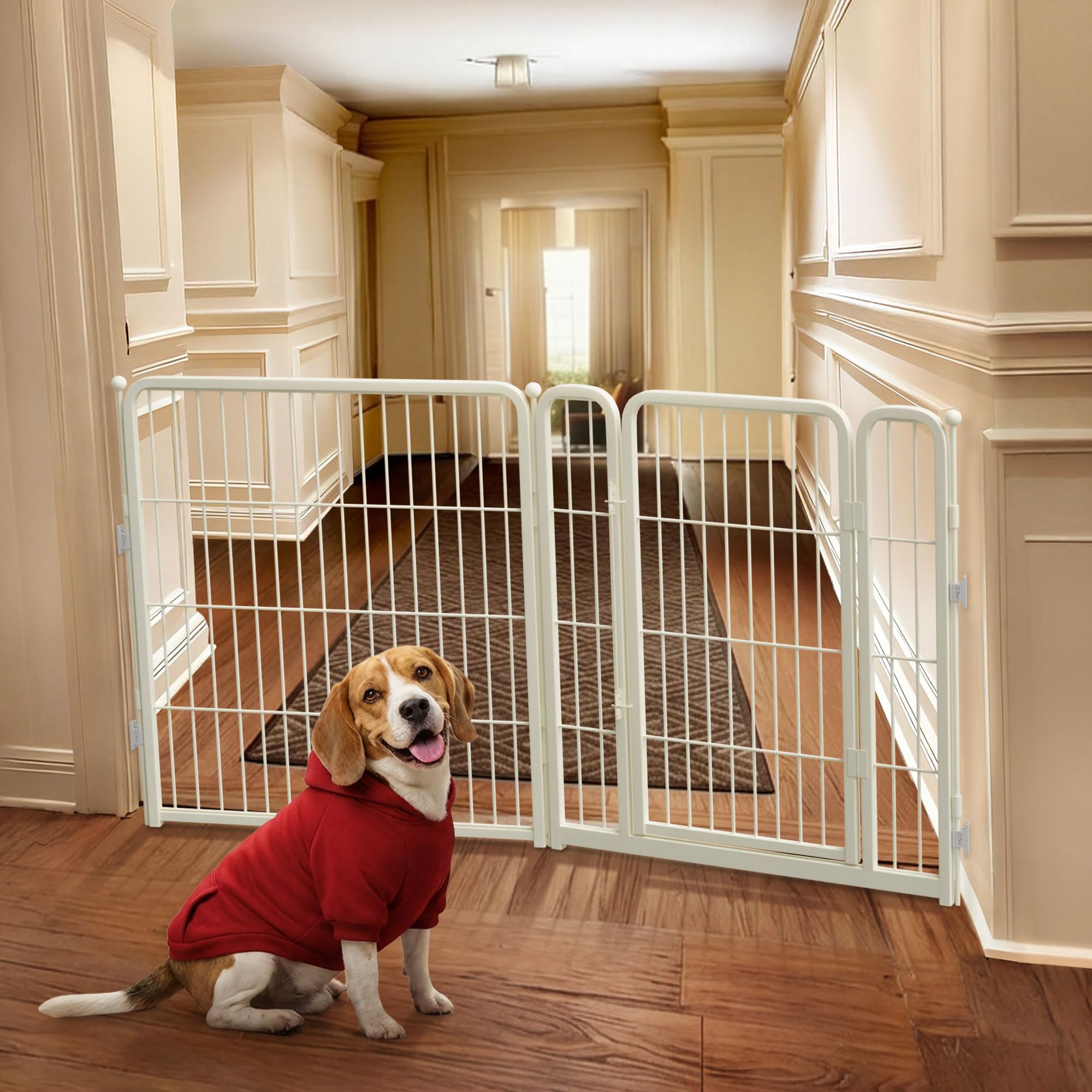 FXW Dog Gate, Extra Wide Adjustable for Openings Up to 55", 32" H