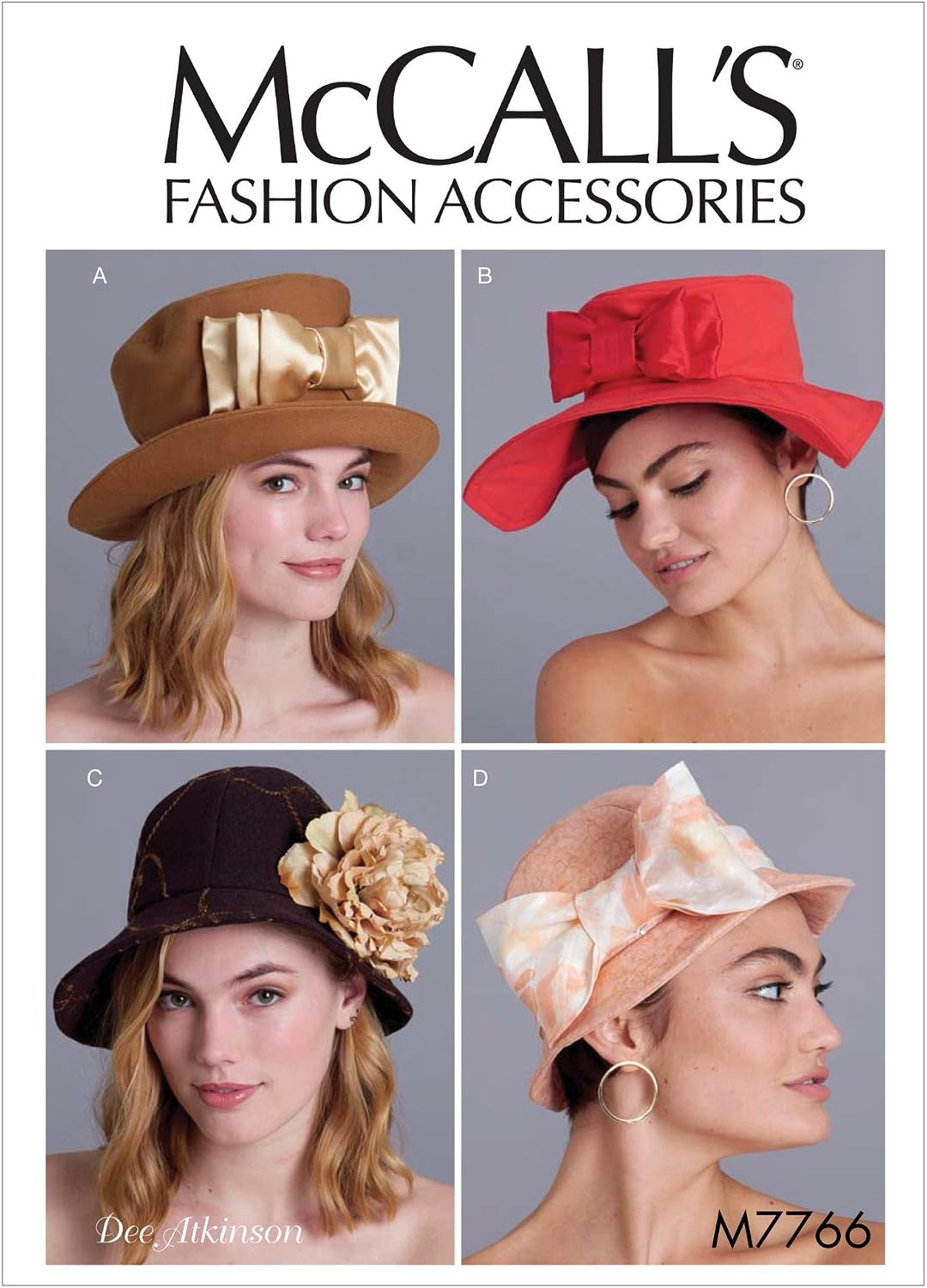McCall's Patterns Misses' Hats Sewing Pattern, Multicolor