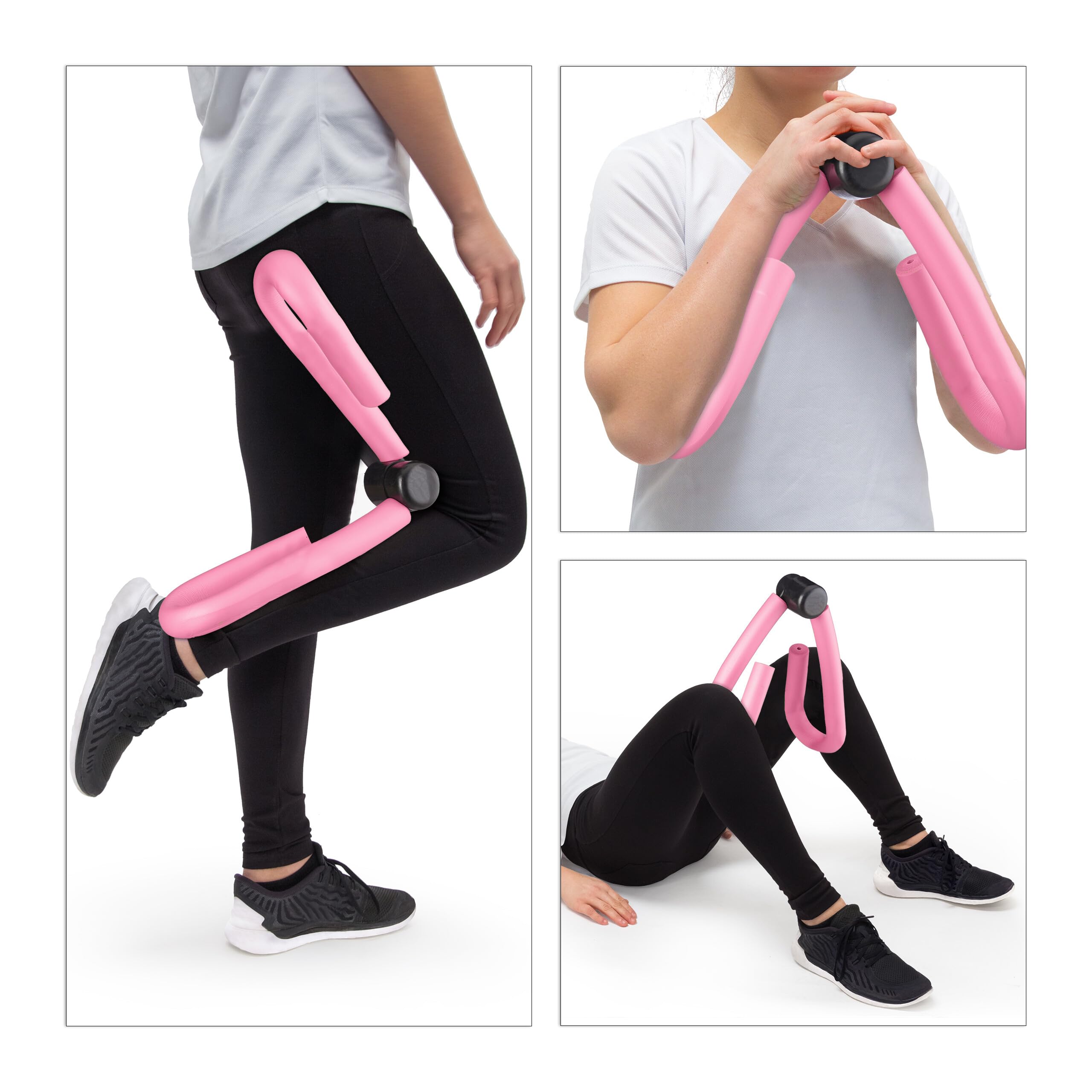 Appareil De Musculation Polyvalent Relaxdays - Pour Cuisses, Bras, Adducteurs - Compact Et Léger (rose)