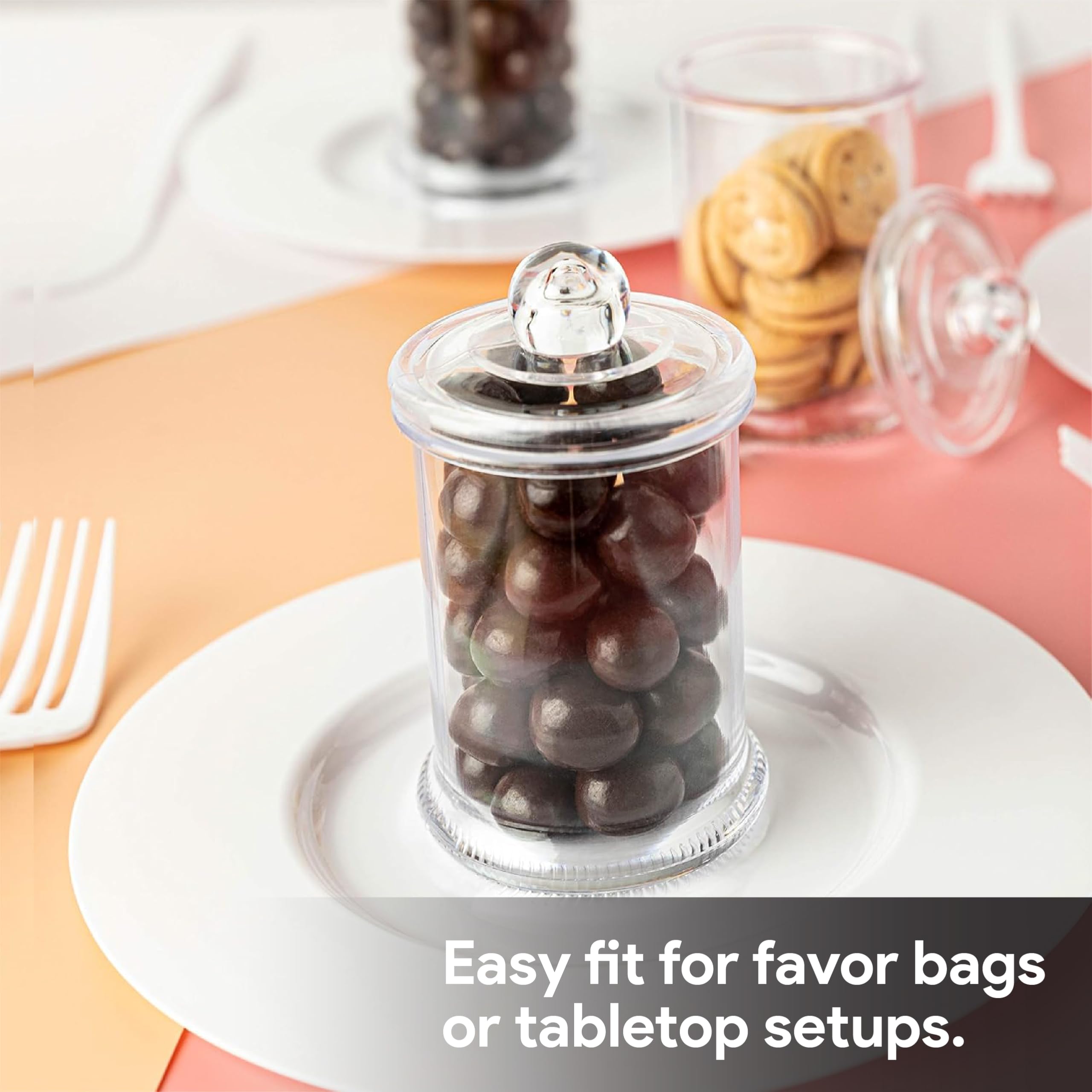 Acrylic Candy Boxes - 6 Pack for Weddings & Parties -5
