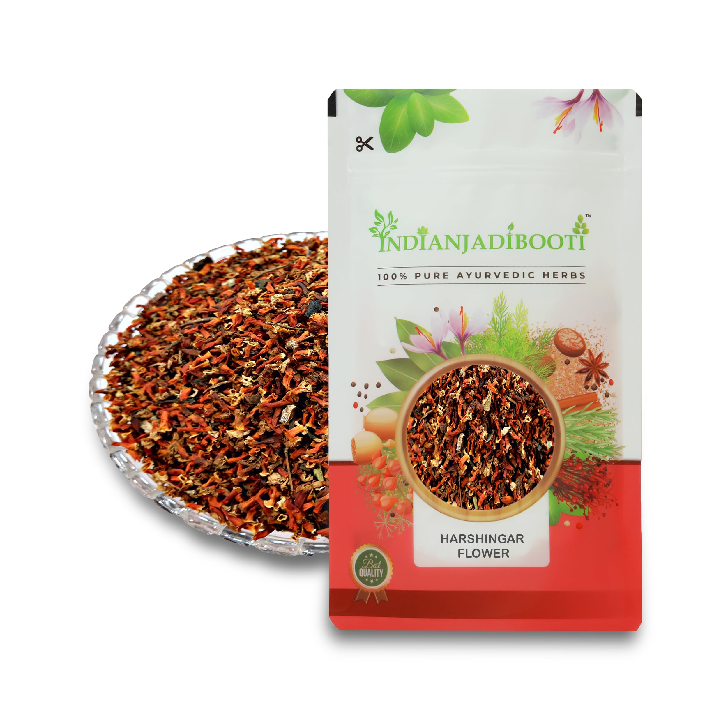IndianJadiBooti Harshringar Flower Dried (Nyctanthes Arbor-tristis) - 100g | Parijat/Night Jasmine/Harsingar | Supports Joint Comfort & Mobility | For Puja & Traditional Wellness Tea | Natural-image-17