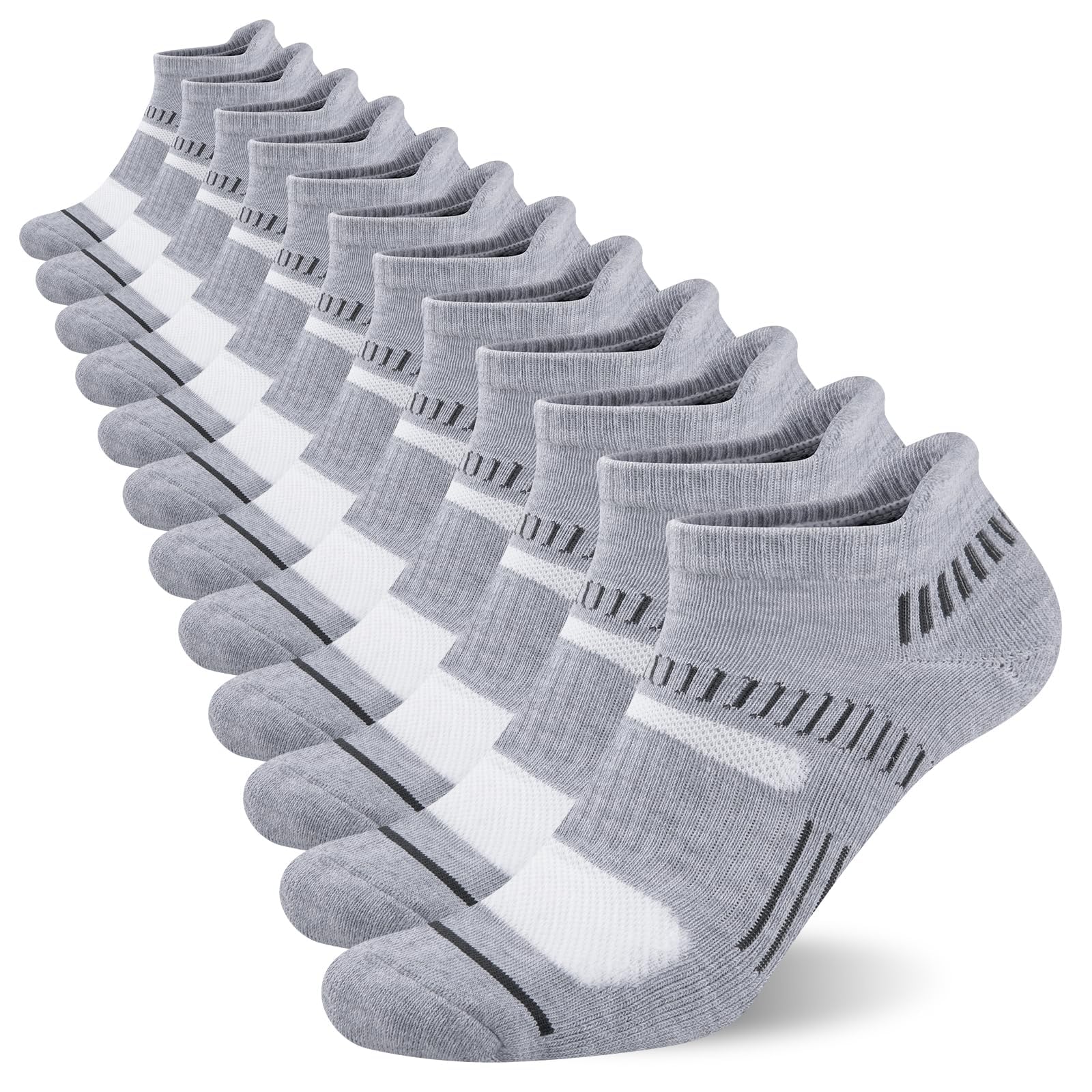 BREEZEBLOOM 6 Paar Sneaker Socken Herren Maschen Laufsocken Sportsocken Arbeitssocken Wandersocken Baumwollsocken Mit Gepolstert