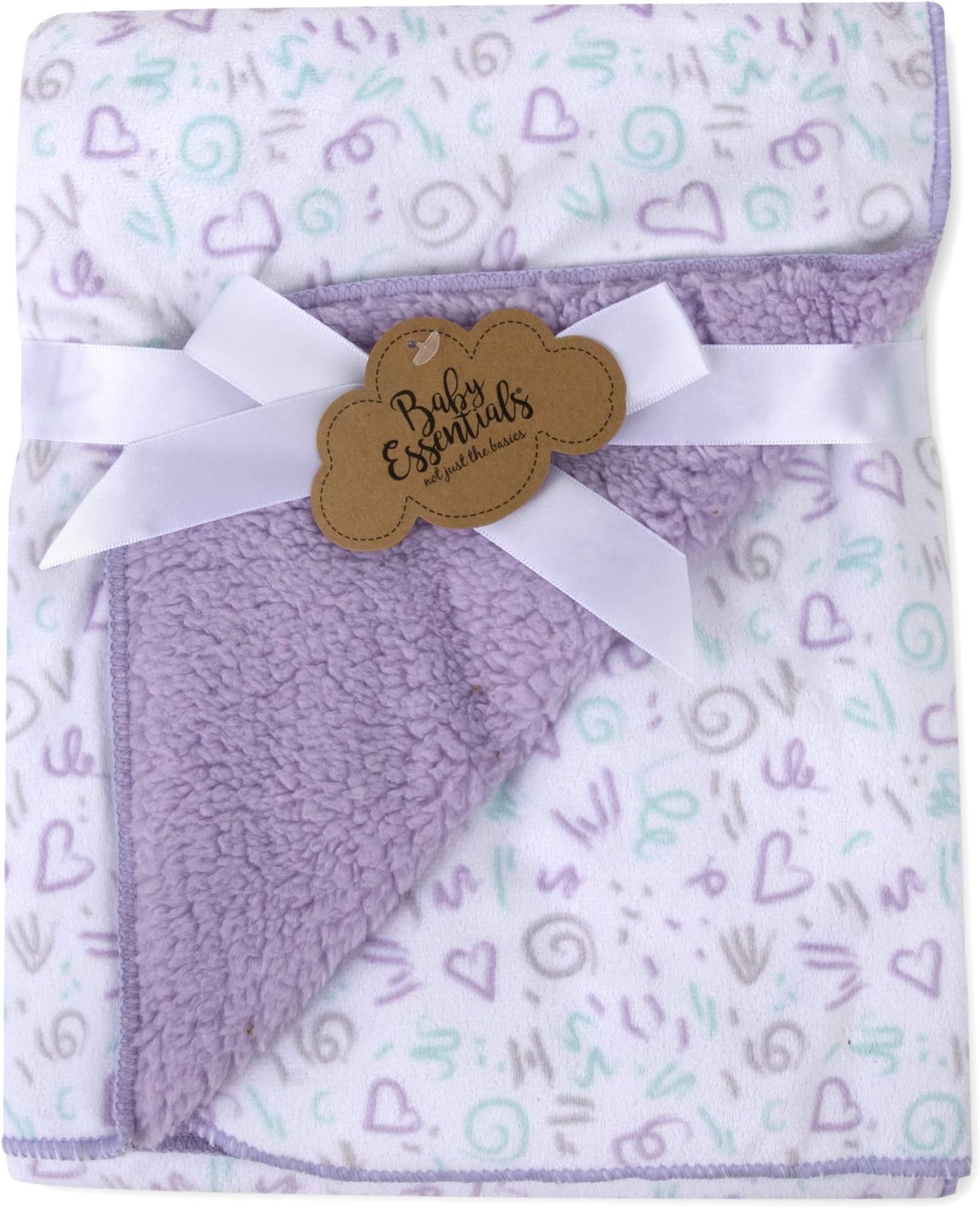 Sherpa Fleece Baby Blankets for Boys and Girls – Colorful, Reversible Baby Blankets for Newborns, Infants, Toddlers, and Nursery (Dreams & Doodles)