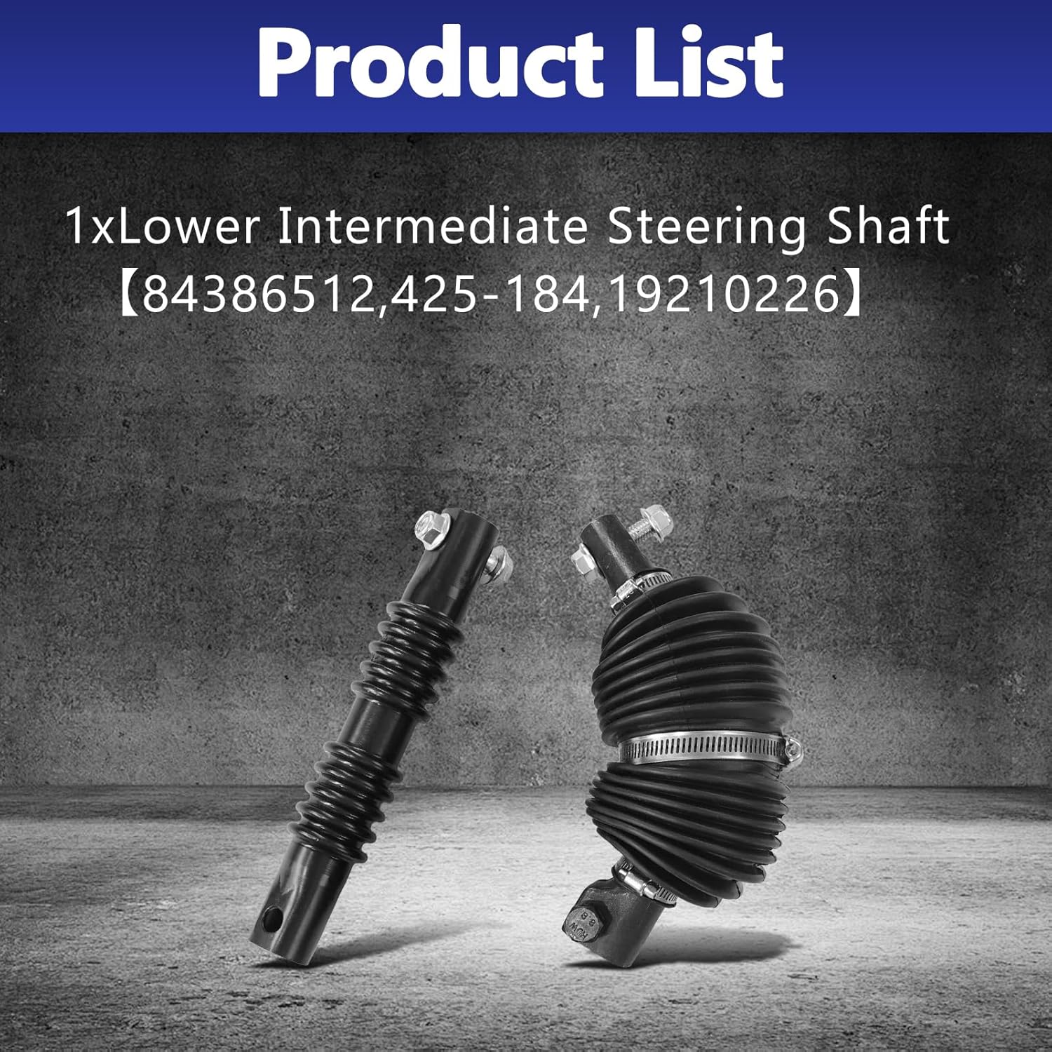 Lower Intermediate Steering Shaft Column w/U-joints Compatible with Chevrolet Silverado 1500 GMC Sierra 1500 2014-2019 -19210226 425-184 84386512