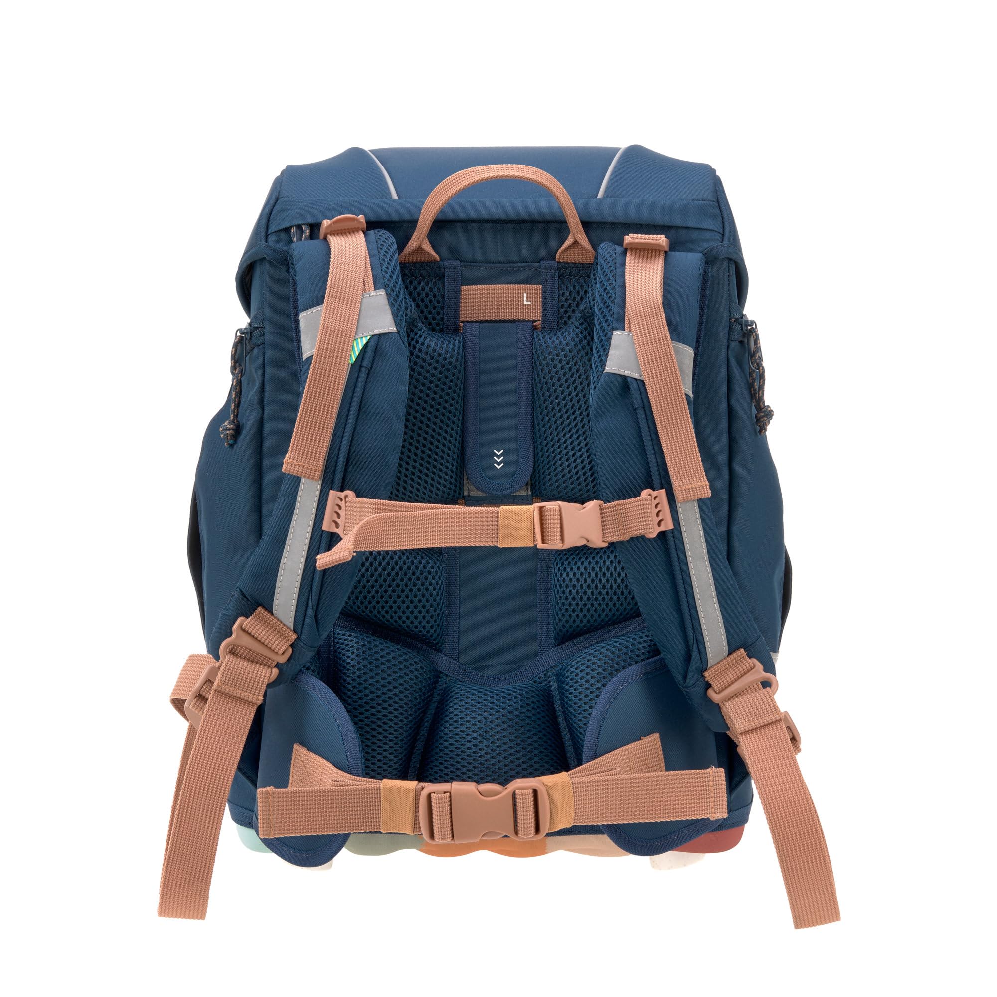 LÄSSIG 7-częściowy zestaw z tornistrem dla dzieci/School Set Boxy Unique navy, grantowy, Einheitsgröße, Casual