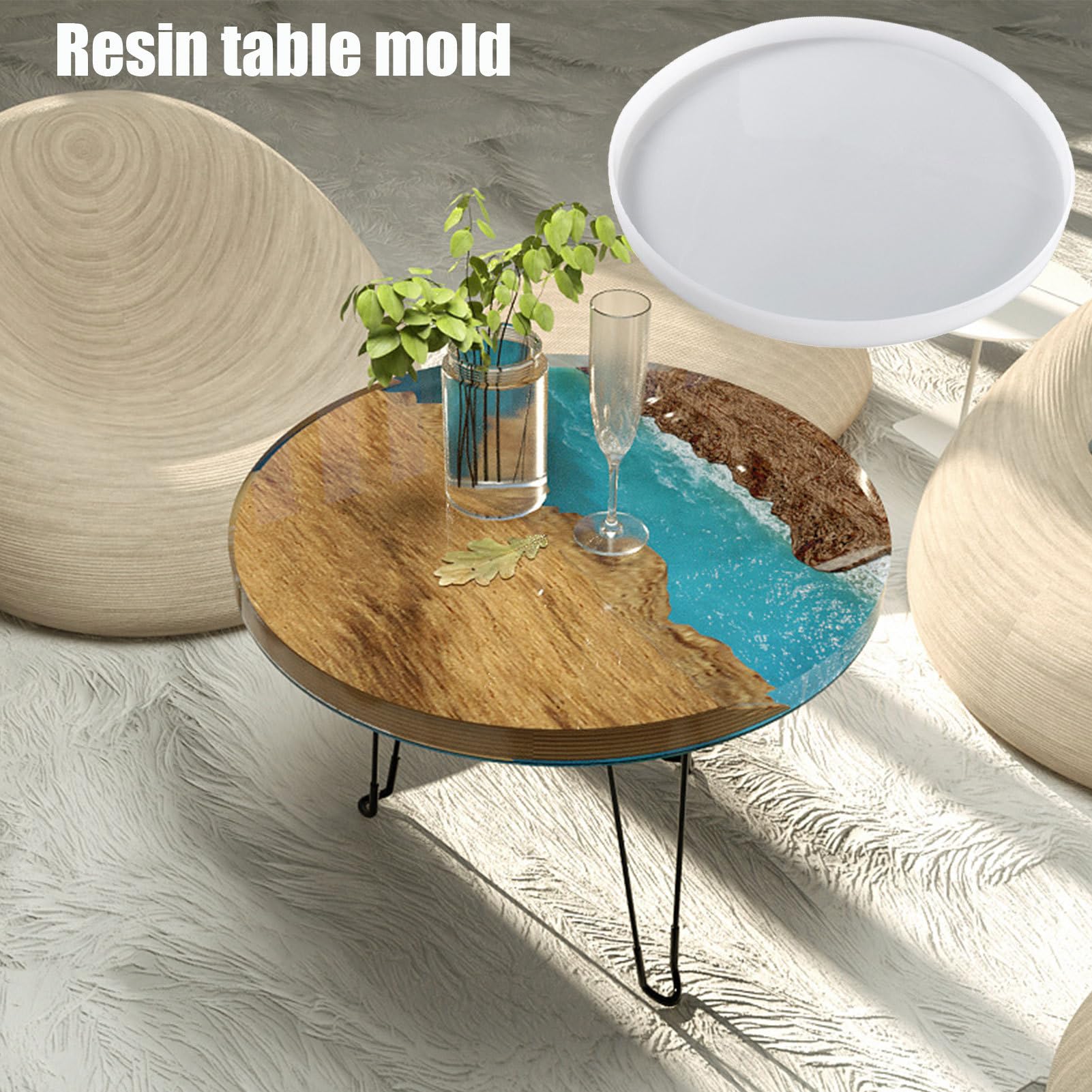 Molde de Resina Grande - Molde de epoxi de Silicona, Forma de fundición de