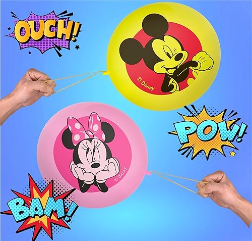 Miniatura 4 de JA-RU (2 Pack) Disney Micky Punch Balloon Fidget Ball Inflate & Punch Fidget Toy Inflatable Big Bounce Ball Stress Relief Punching Bag Toy for Kids.