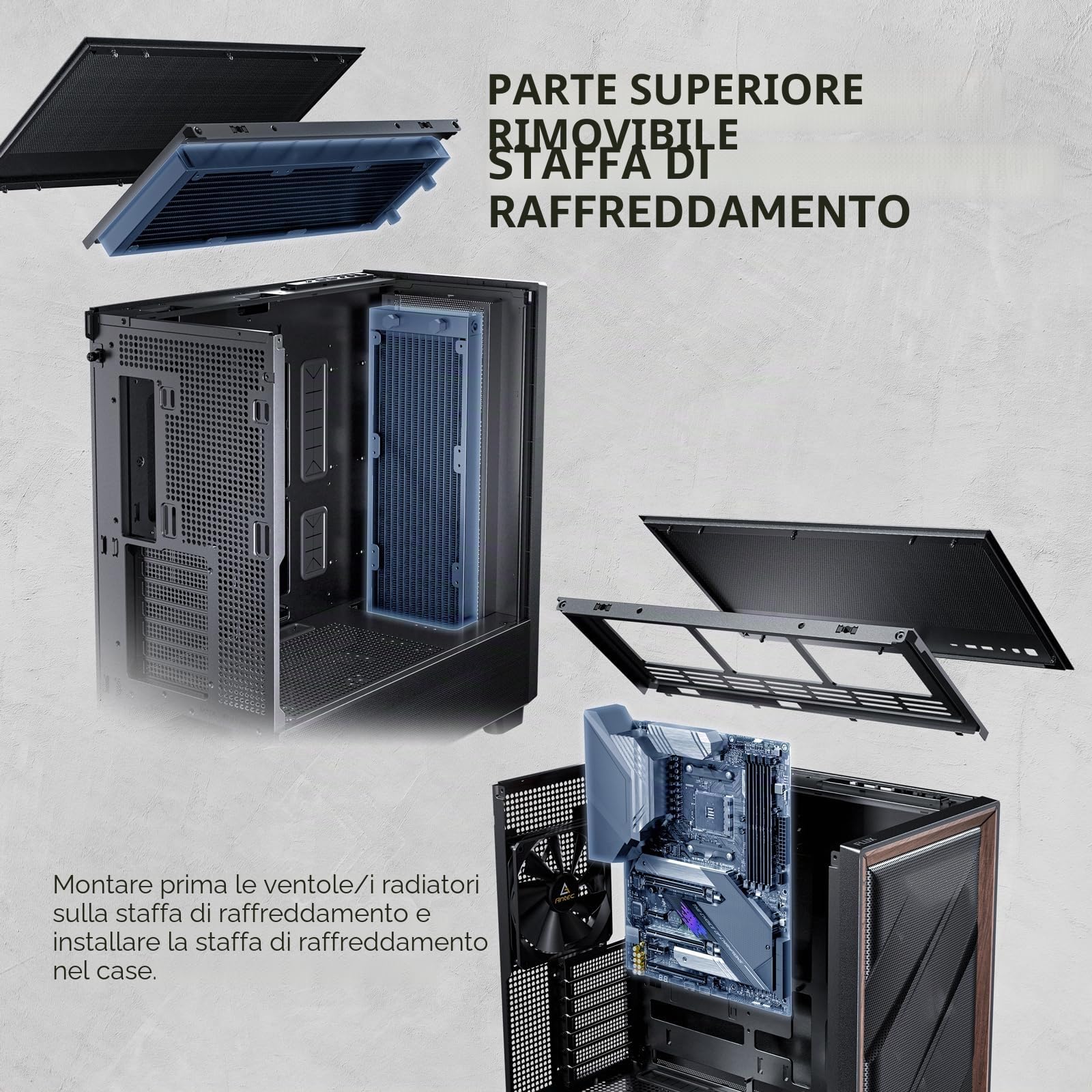 ANTEC Geh Antec FLUX Midi Tower Schwarz Retail