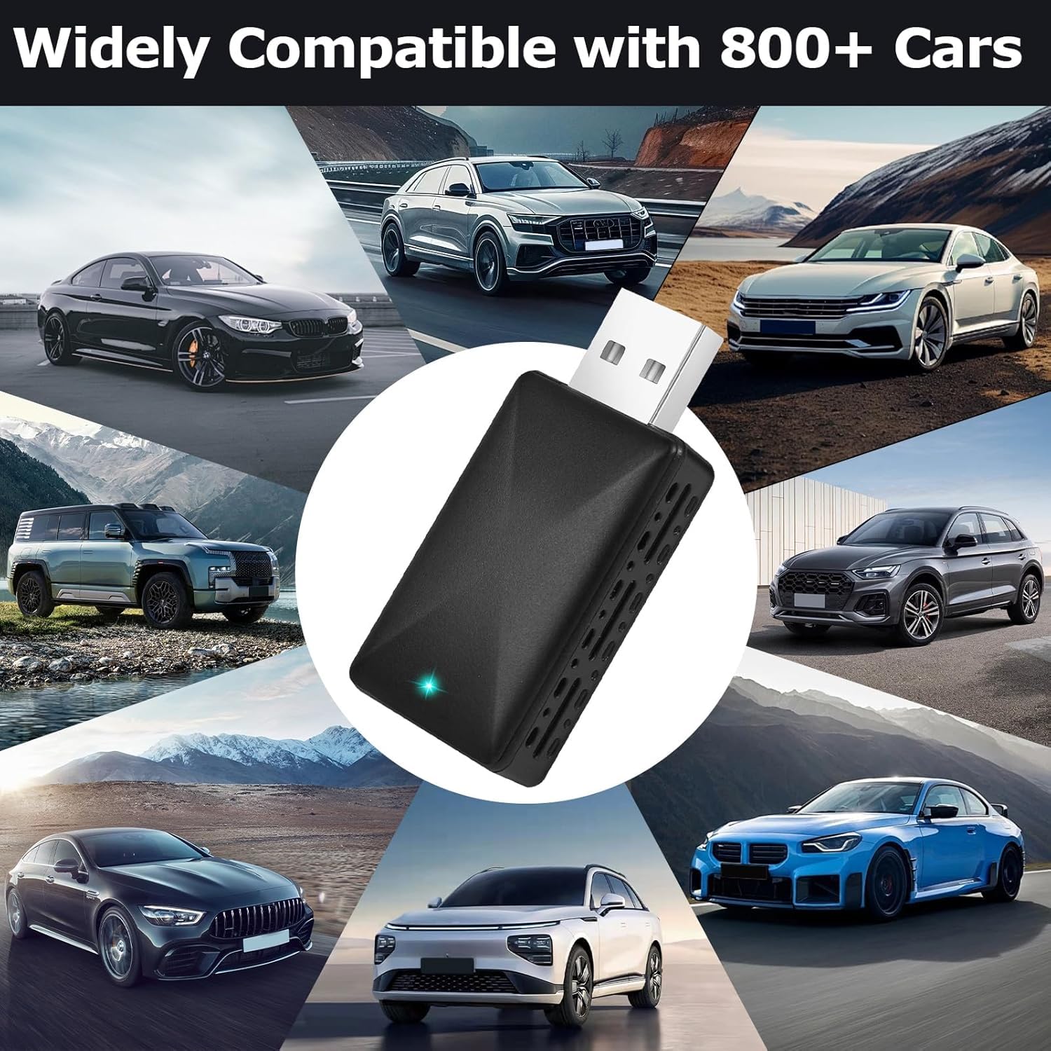 Adattatore Wireless Per Carplay E Android Auto – Plug & Play, USB C/USB A, Compatibile Con IOS 10+ E Android 11+, Per Auto Dal 2017 – Modello CZHZ01