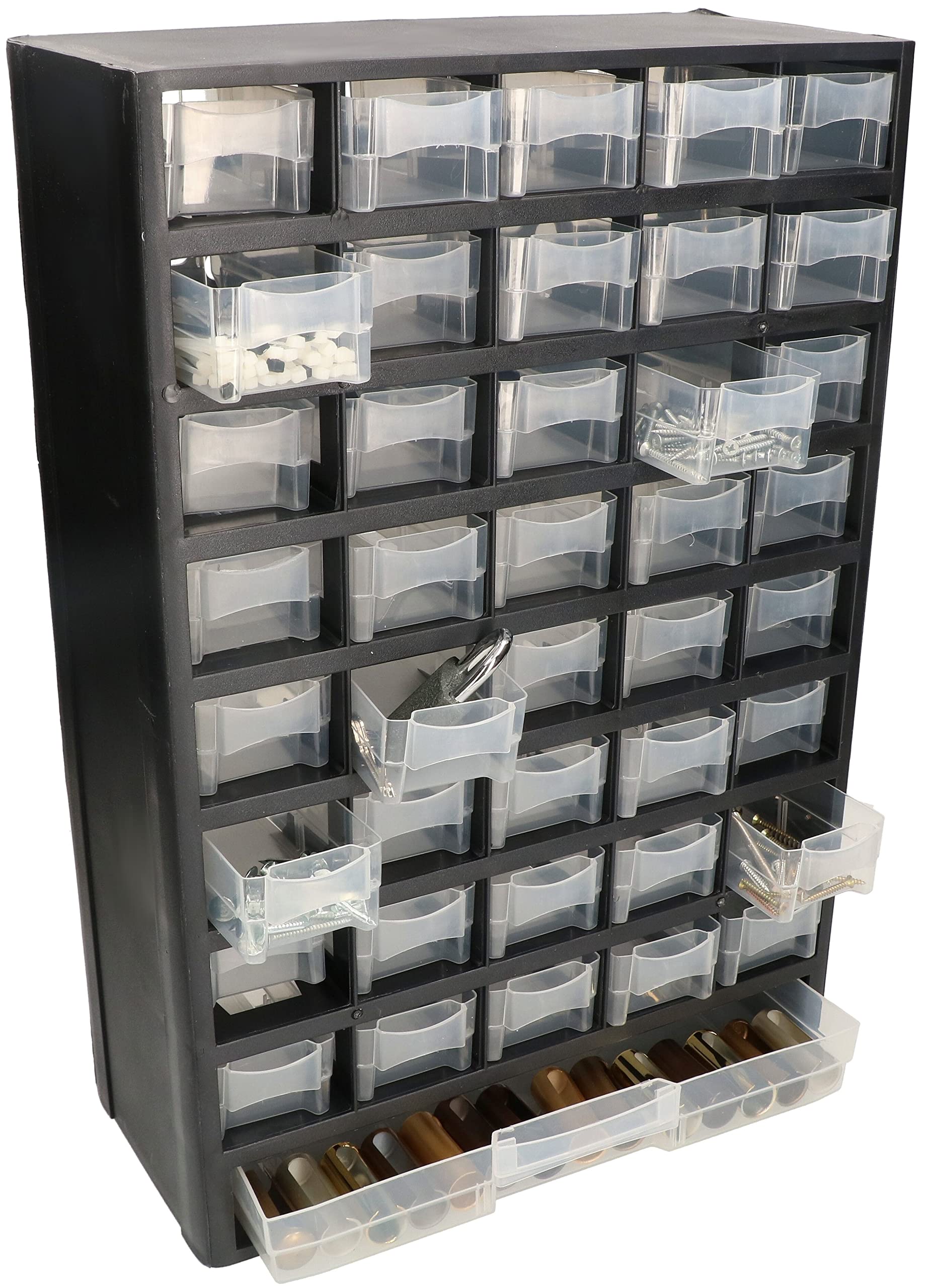 KOTARBAU® Caja de Almacenamiento, Organizador de Taller, Organizador de Piezas pequeñas, 41 cajones/compartimientos, Plástico, Caja de clasificación, Caja de Herramientas, Tornillos
