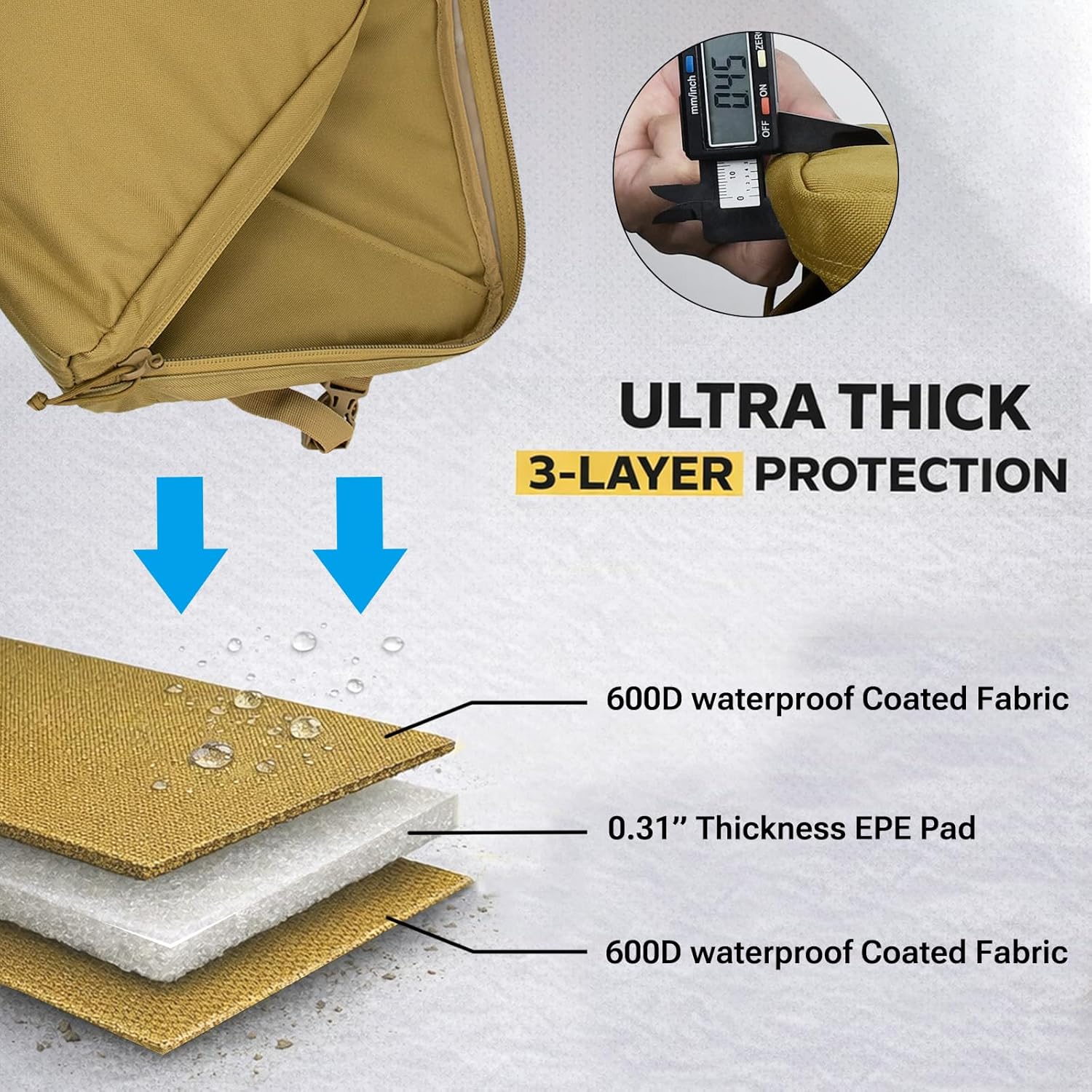 WOLFHUNT Double Rifle Case Soft Bag Backpack, 48" 42" 36" Lockable Padding Gun Bag, Tactical Shotgun Airsoft Bags, Shooting Range Tactical Rifle Backpack, Gun Storage Portable Rifles Carrying Bag