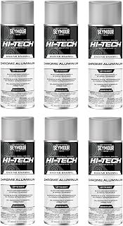 EN-41 – Hi-Tech Engine Enamel Spray Paint — Chrome Aluminum (12 oz, 6-Pack / 72 oz Total) | Bulk Value Pack | Professional Automotive Metallic Coating