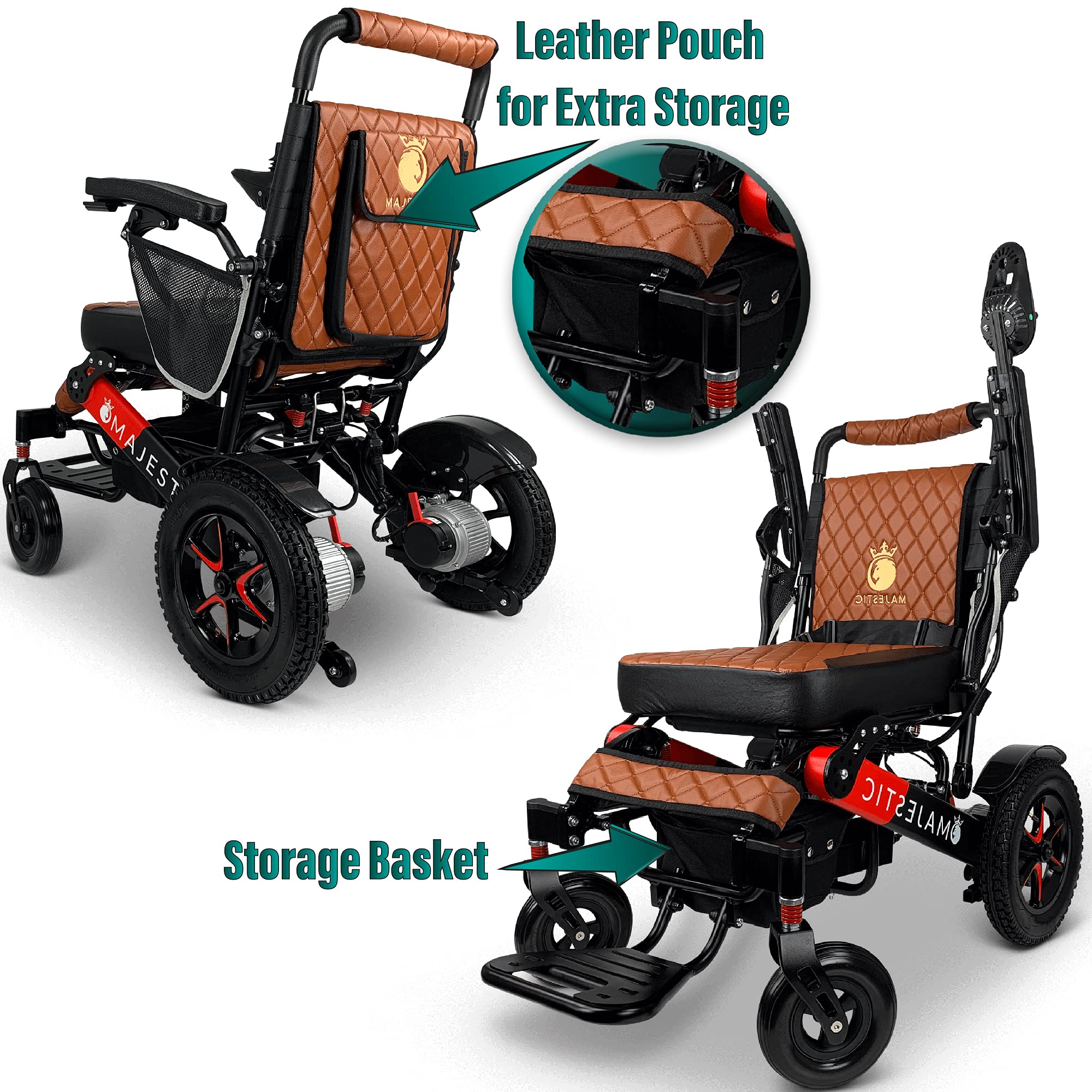 Buy MALISA Electric Wheelchair for Adults, Folding All Terrain