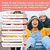 Vista 6 de Gomitas de complejo de vitamina B1 y vitamina B metilada, todas las vitaminas B, benfotiamina, tiamina e inositol, multivitaminas B1 B2 B6