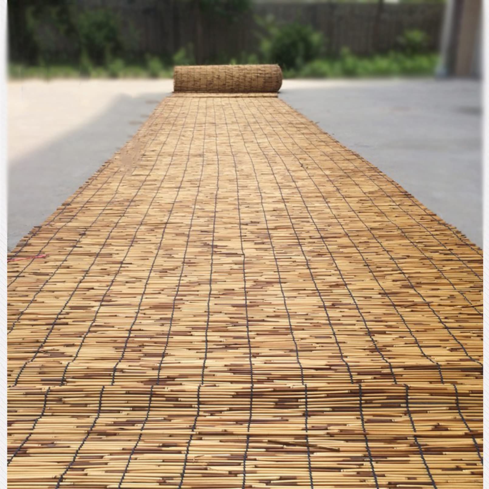 Tenda A Rullo In Bambù Naturale – Filtrante UV 70%, Traspirante, Con Accessori, Per Cortile, Ristorante E Veranda