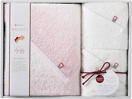 Amazon Co Jp 東京 西川 今治 タオルギフト バスタオル 1枚 フェイスタオル 2枚 わたいろ 綿100 ふわふわ 日本製 ギフトパッケージ入り ピンク Tbfp ホーム キッチン