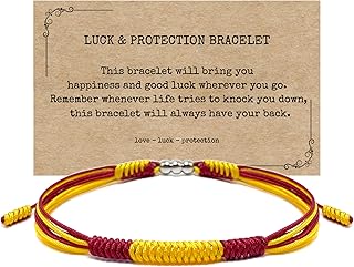 LAMIBEE Patriotic Country Code Flag Pride Bracelet, Protection and Lucky Surfer String Bracelet, Tibetan Wrist Wrap Bracelet, Boho Rope Bracelet for Women, Men, String Thread