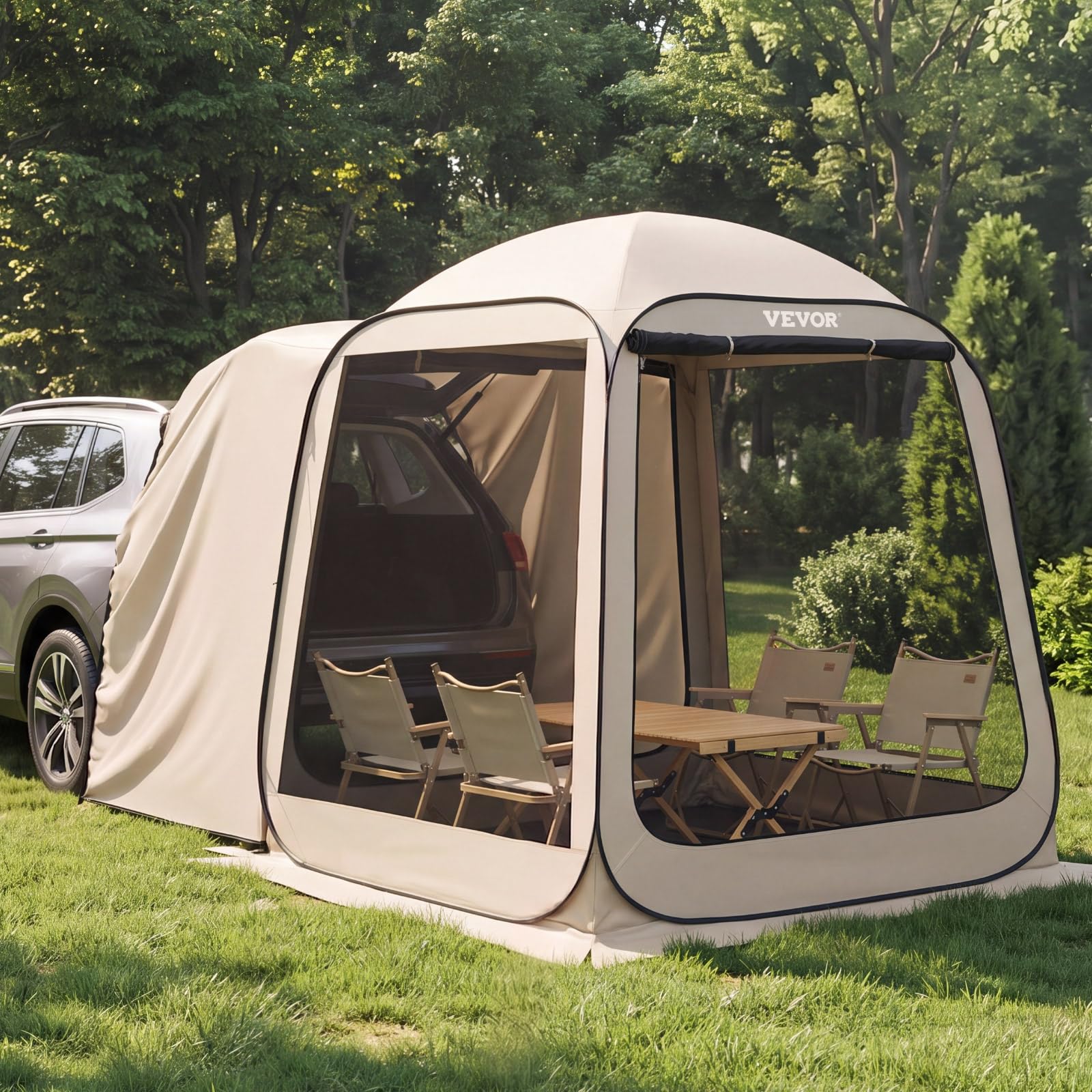Photo 1 of VEVOR SUV Tailgate Tent, 6 x 6 ft Screen House Canopy