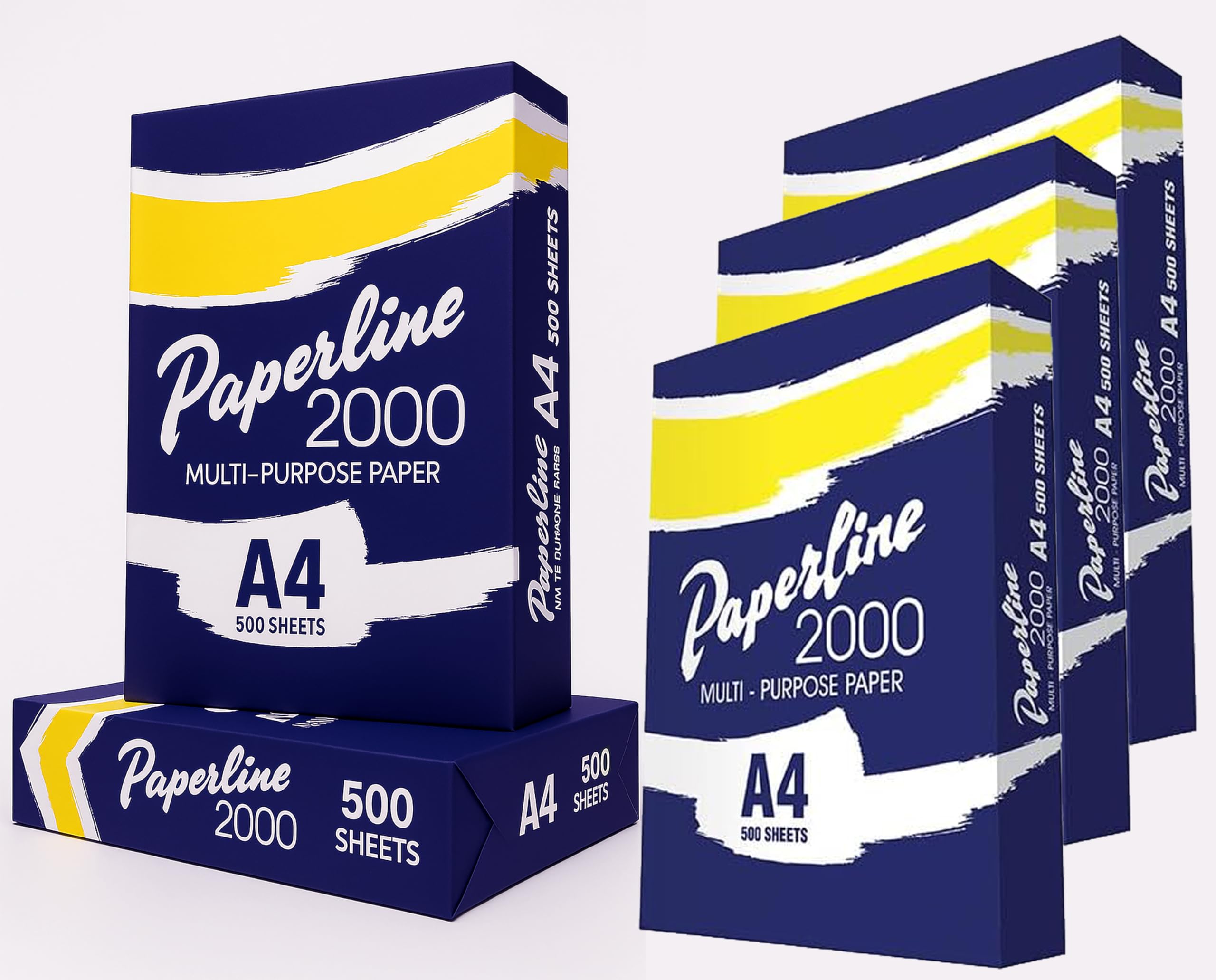 Paperline 2000 A4 Printer Paper – 5 Packs of 500 Sheets | White | for Inkjet, Laser & Copier | Home & Office Use