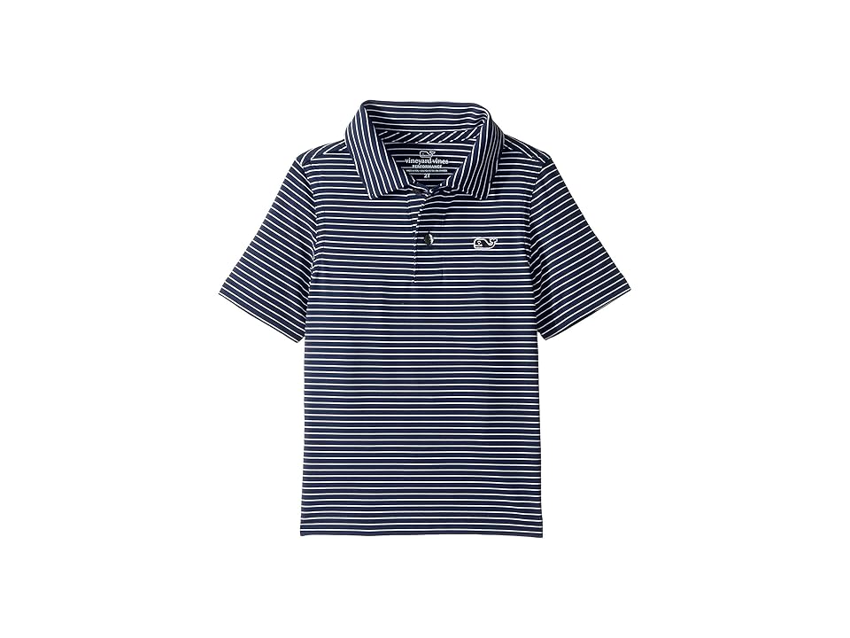 

Vineyard Vines Kids Wilson Stripe Polo (Toddler/Little Kids/Big Kids) (Deep Bay) Boy's Clothing