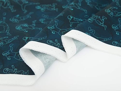 Miniatura 3 de COTTONVILL EMANON Football Kickoff 20COUNT - Tela de acolchado con estampado de algodón (1yd 3 piezas, C-Shadow Player)