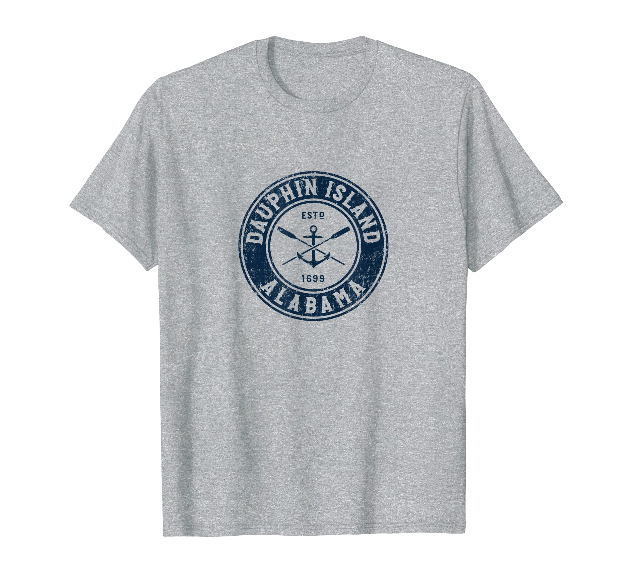 Dauphin Island Alabama AL Vintage Boat Anchor & Oars T-Shirt