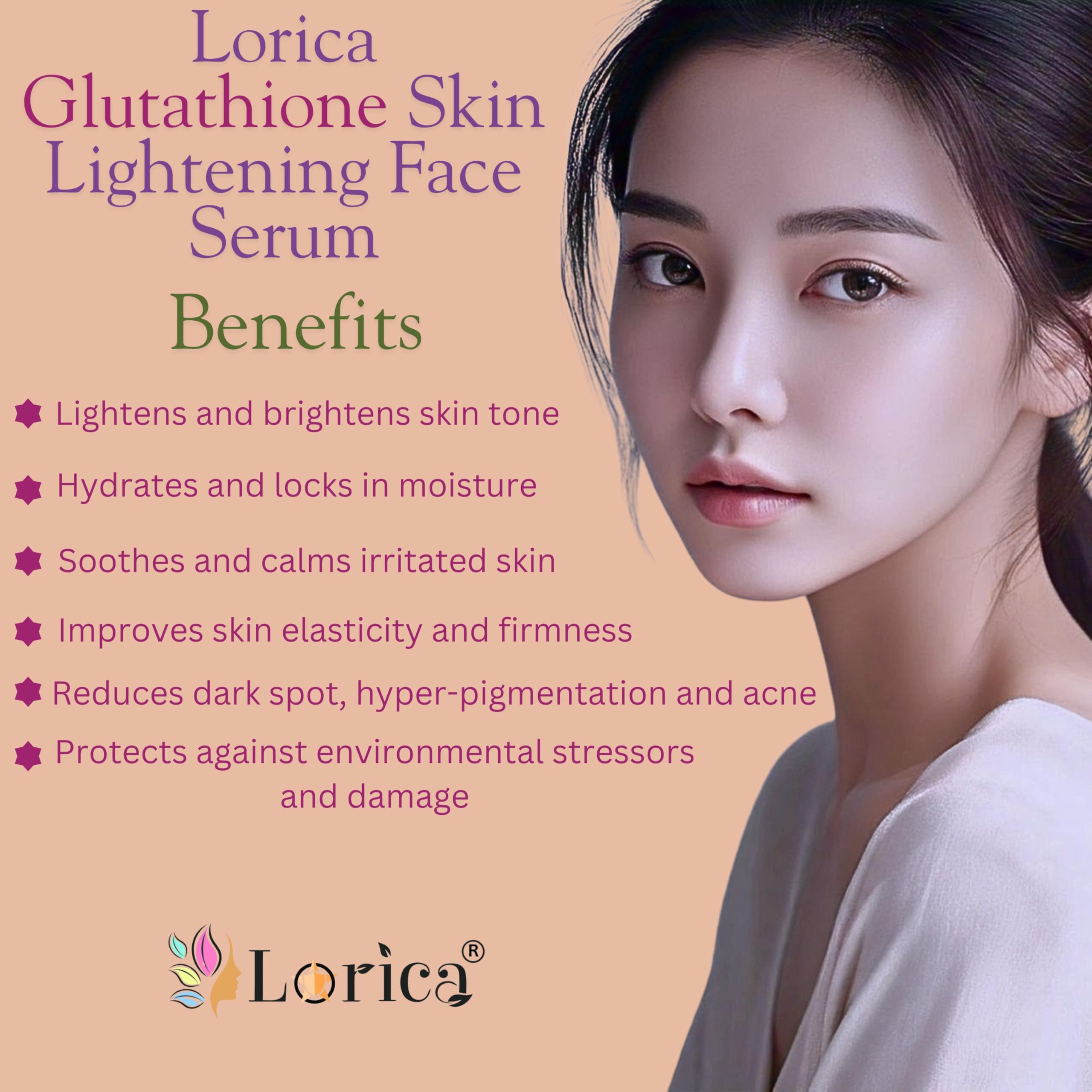 glutathione face serum benefits Lorica Skin Whitening For Glowing and Radiant Skin | For All Skin Types | For Men and Women | PARABEN FREE | Aloevera Best Clinical BPC-157 Nasal Size:10.6oz (300g) bact water