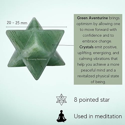 Miniatura 91 de Amazing Gemstone Larvikite Merkaba Crystal – Estrella de Merkaba metafísica de 1 pulgada para meditación – Cristal tetraedro energético y piedras