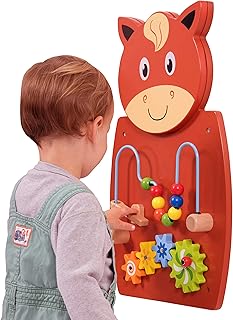 LEARNING ADVANTAGE - 50678 Learning Advantage Horse Activity Wall Panel - 18M+ - in Home Learning Activity Center - Wall-Mounted Toy for Kids - Decor for Bedrooms and Play Areas