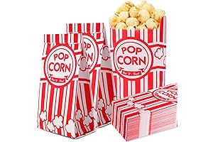 VOISEN Paper Popcorn Bags, Perfect for Individual Servings