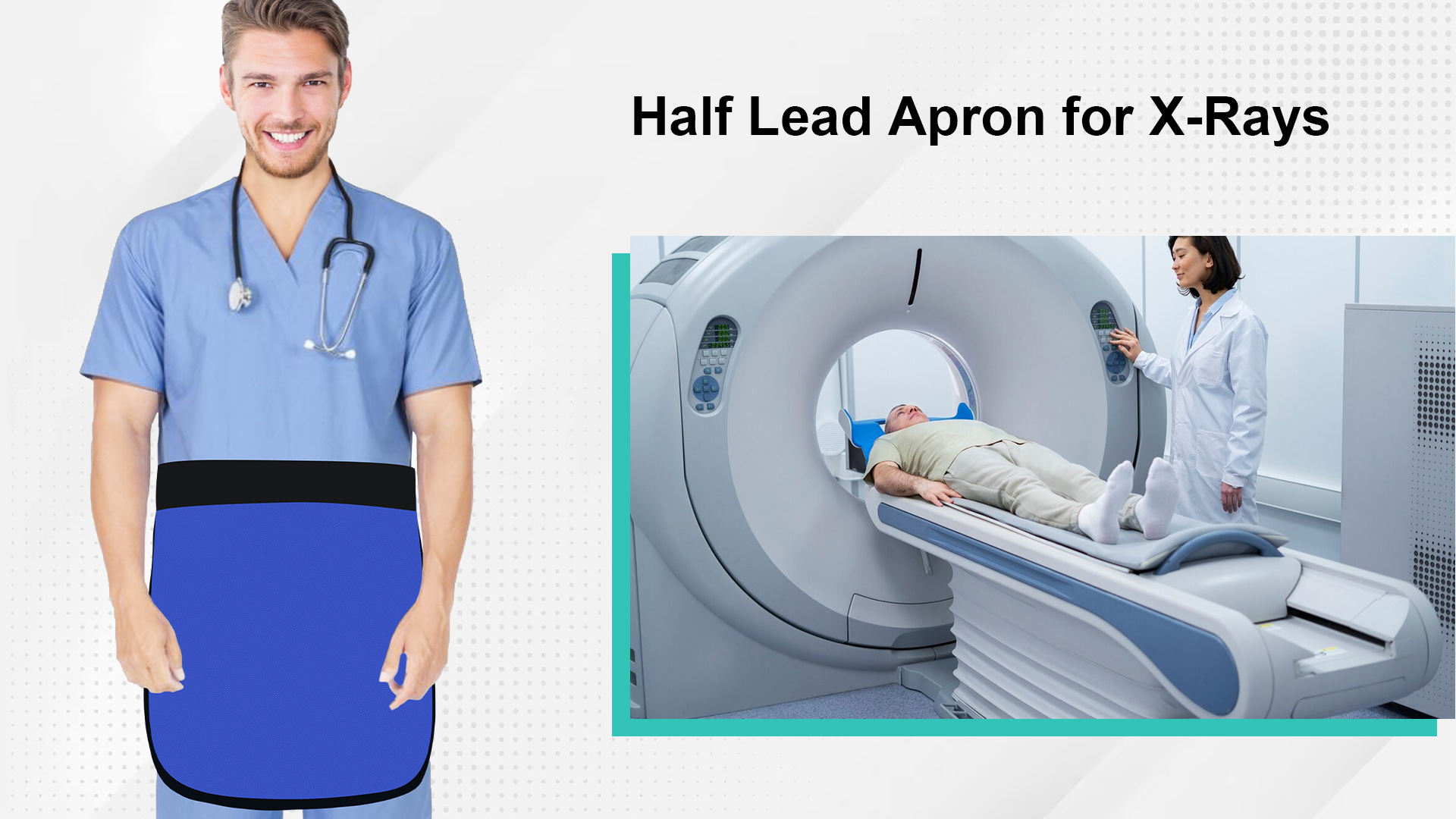 Image of Half Lead Apron for X-Rays - 0.5mmpb Xray Apron Lead Shield for Lower Body Adult X-Ray Shield