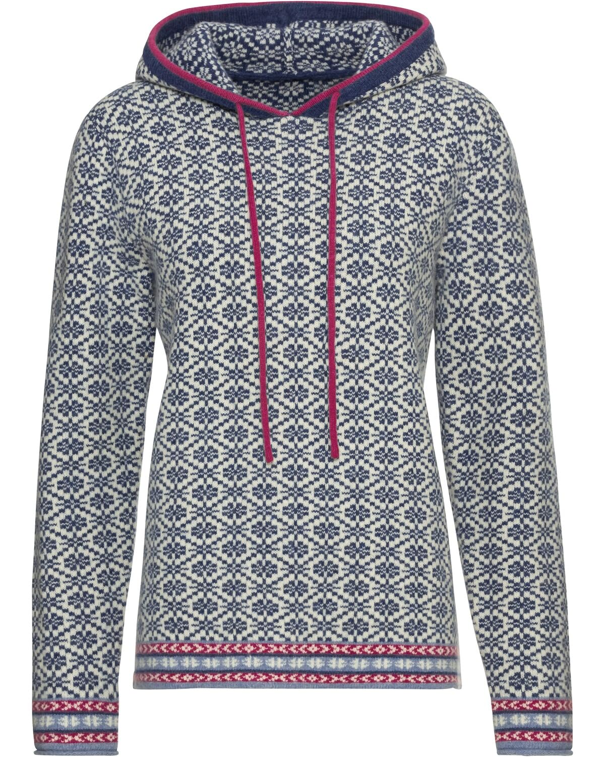 Jacquard-Kapuzenpullover