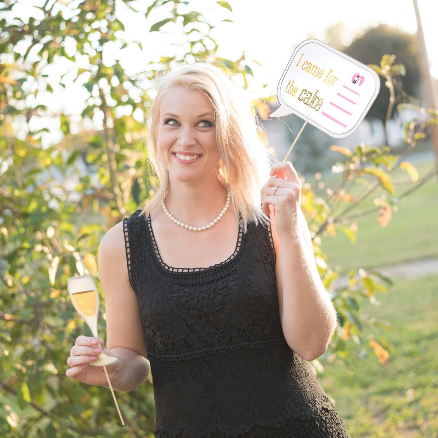 Wedding Photo Booth Props - 41-pc Wedding Props with 8 x 10-Inch Sign, 45 Glue Dots, 35 Wooden Sticks - Signs for Wedding Backdrop and Selfie Station : Home & Kitchen