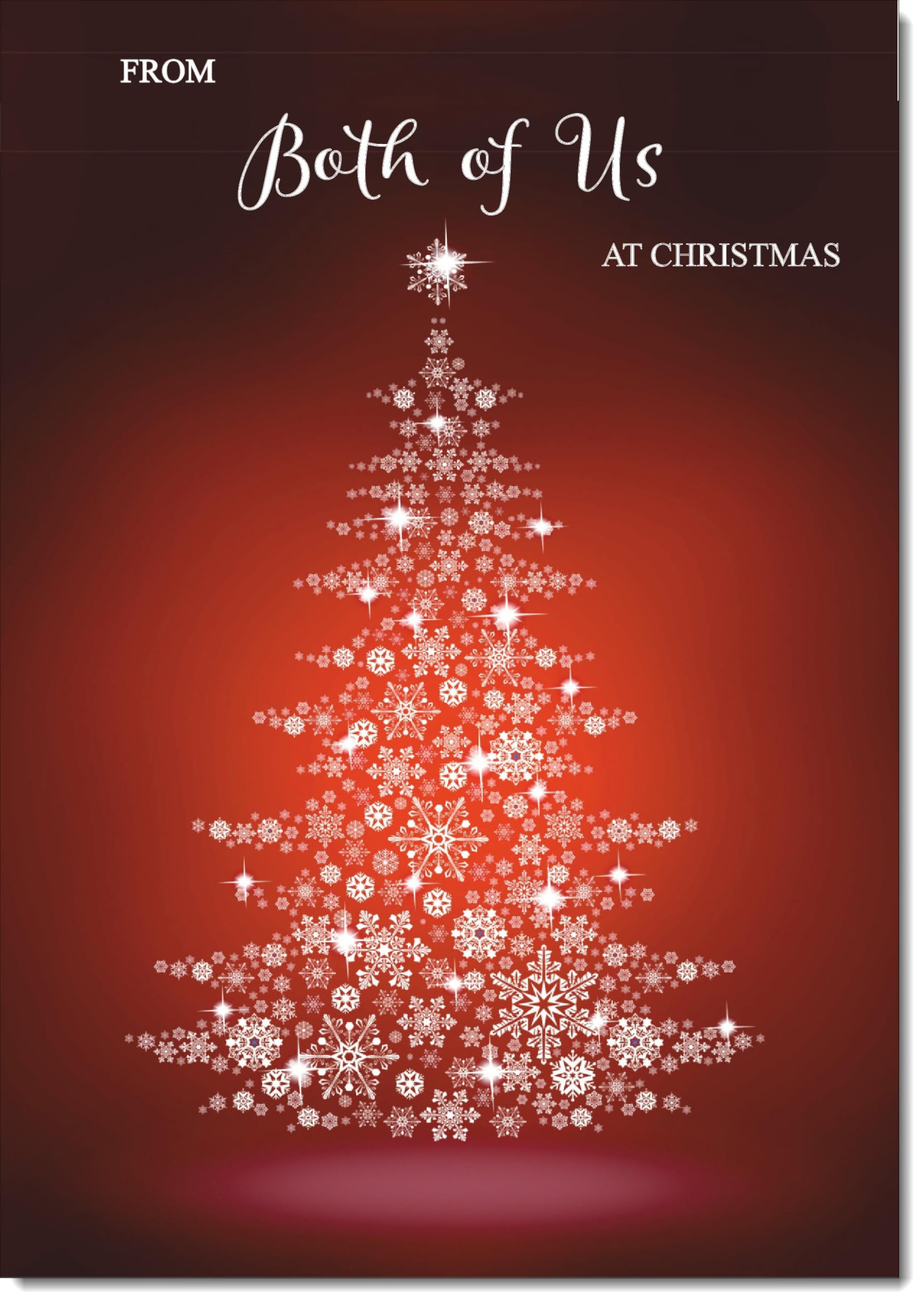 doodlecards From Both Of Us Christmas Card Snowflake Christmas Tree Large A4 Size Christmas Card for From Both Of Us with Plain Envelope — image 1