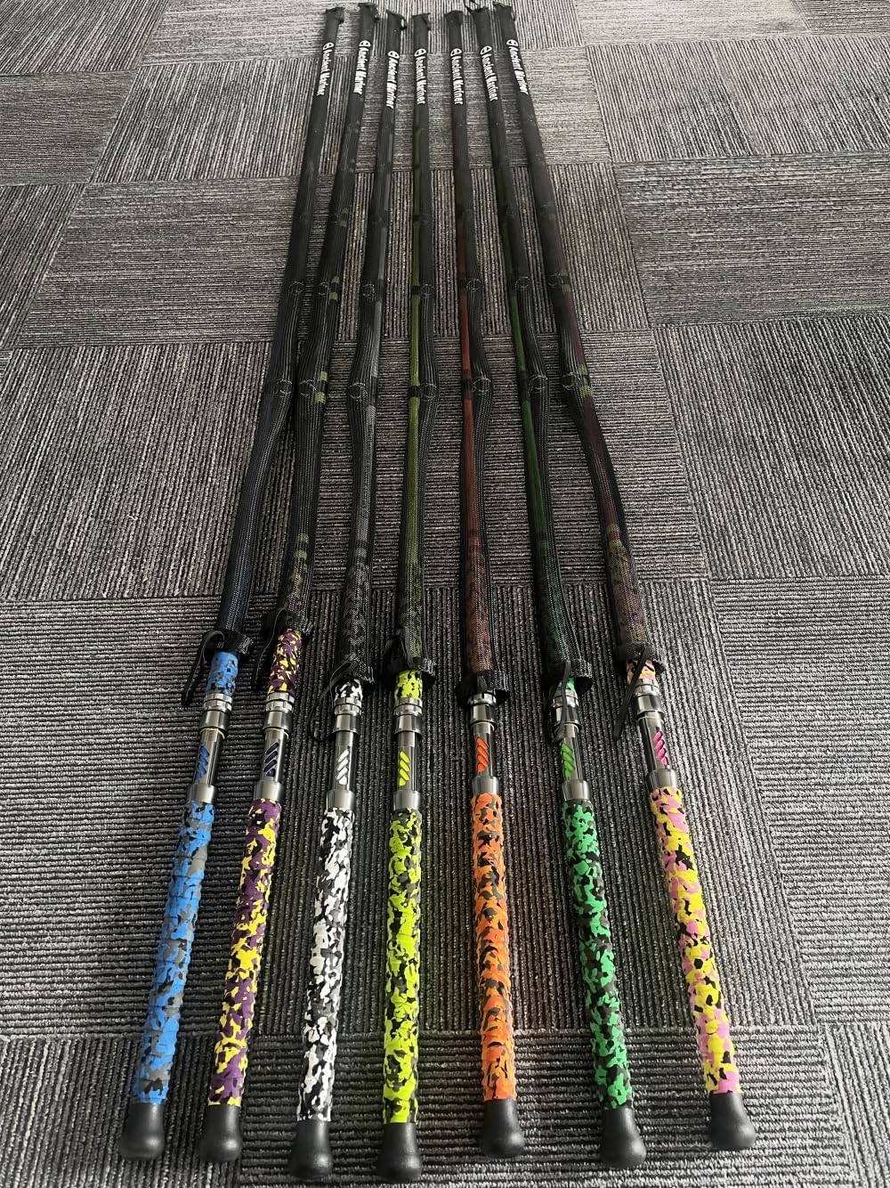 ANCIENT MARINER Catfish Fishing Rods, 7'6" One-Piece Glow with Black Light Ancient Mariner Albatross Catfishing Casting Rod, Medium Heavy