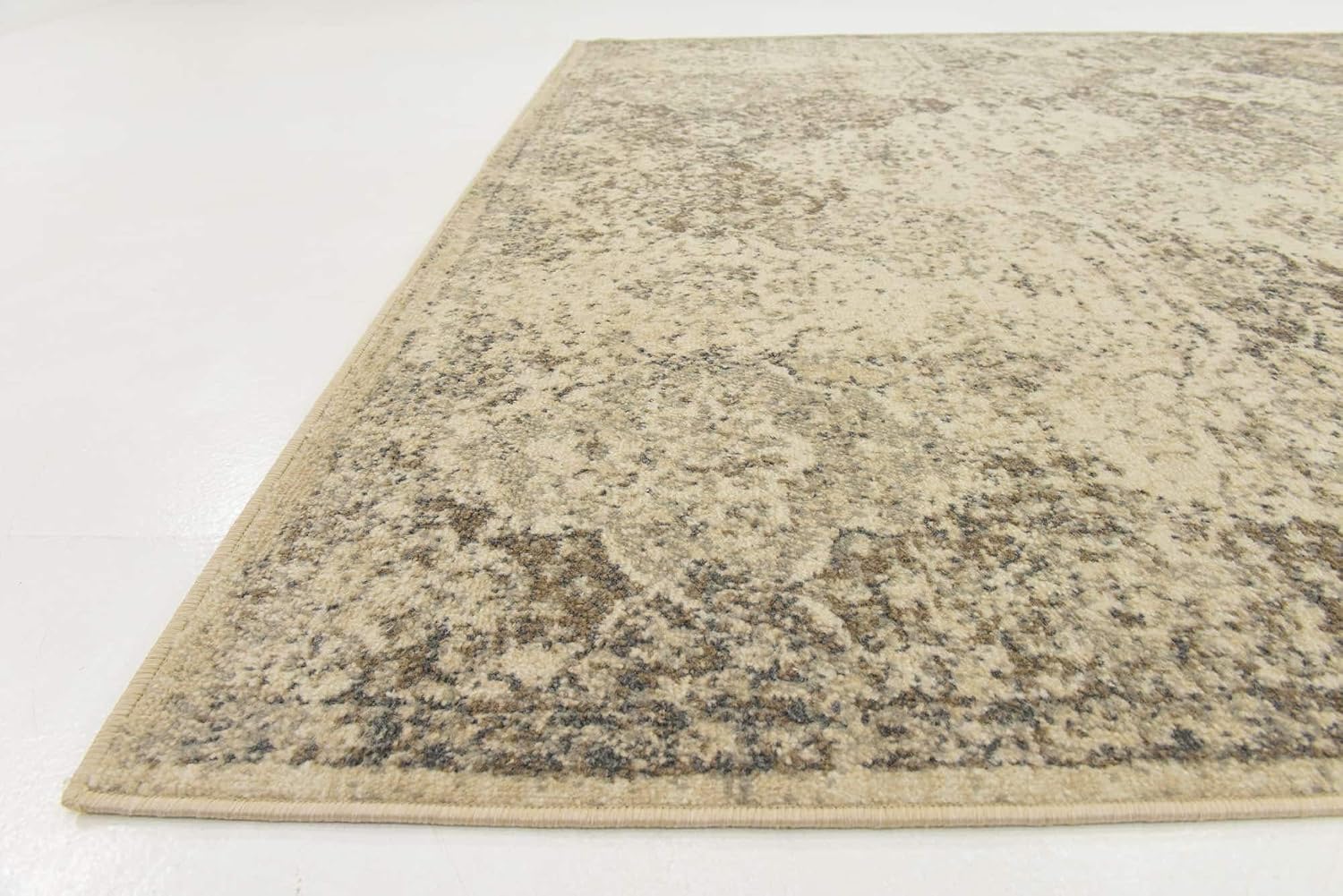 Unique Loom Tuareg Collection Vintage Distressed Traditional Area Rug (8' 0 x 8' 0 Square, Beige/ Brown)
