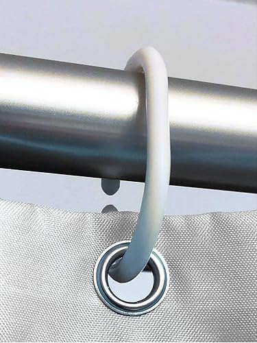 Miniatura 8 de Cortina de ducha de hoja de palmera. El patrón de hojas de palma verde azulado traerá un aire de playa tropical a tu amo, invitado, baño de casa de