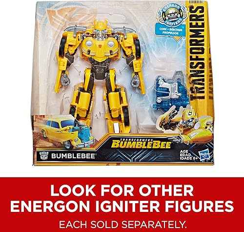 Miniatura 5 de Transformers: Juguetes de película Bumblebee, Energon Igniters Nitro Bumblebee figura de acción – Incluye poderes centrales de acción de conducción