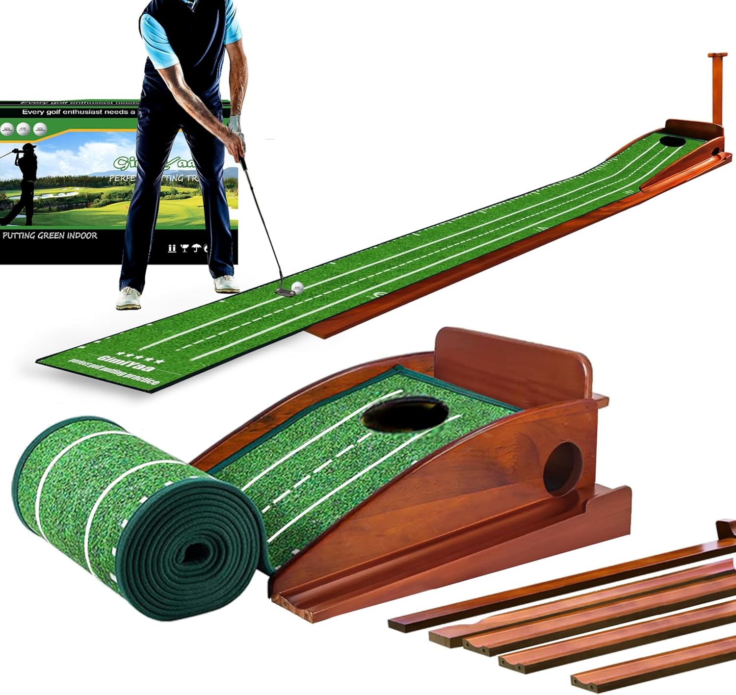 GimYaa Golf Putting mat Green Indoor